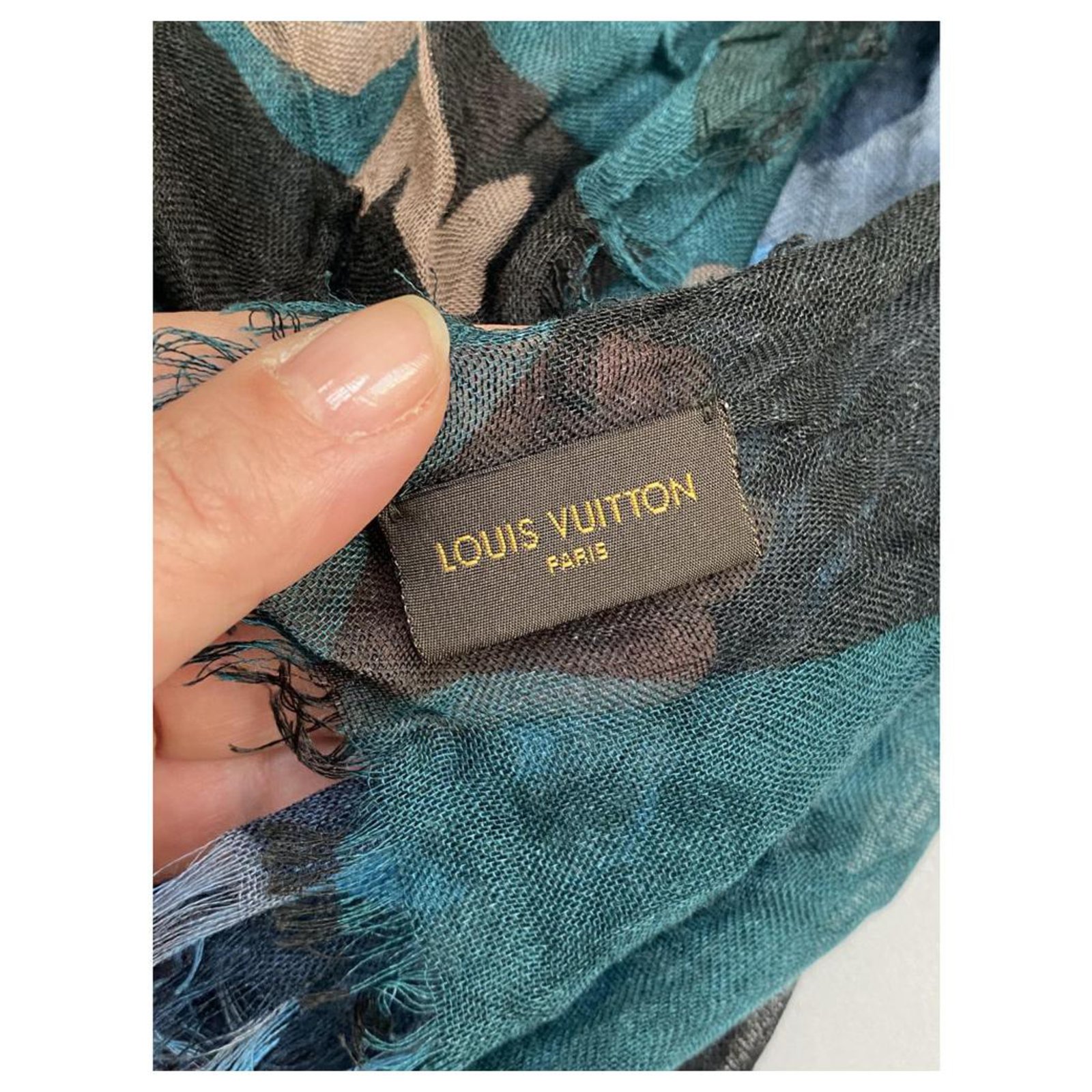 Pre-owned Louis Vuitton Sprouse Cashmere Silk Graffiti Scarf In Multicolor