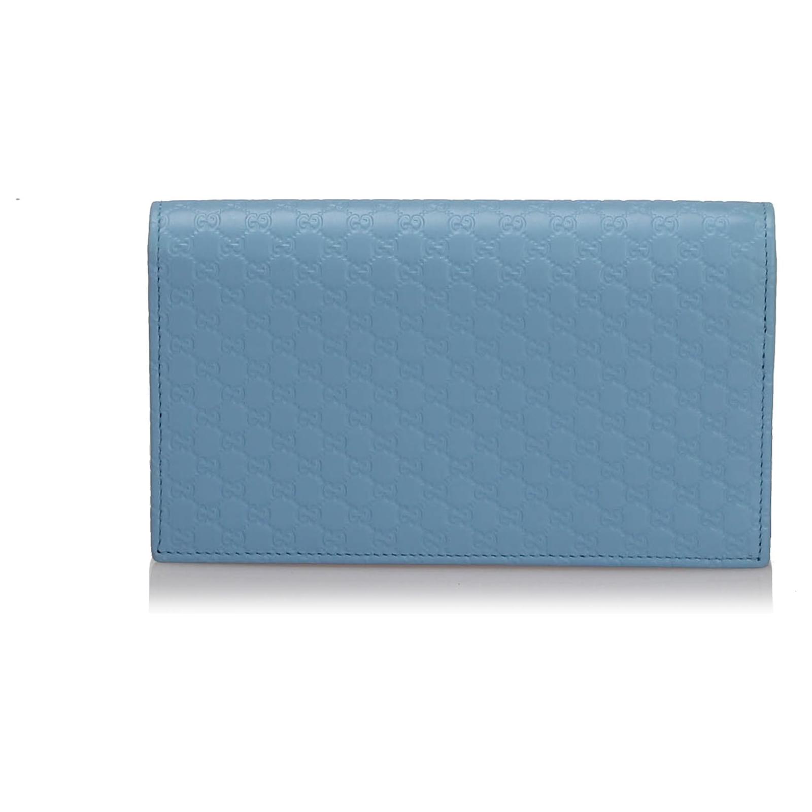blue gucci wallet