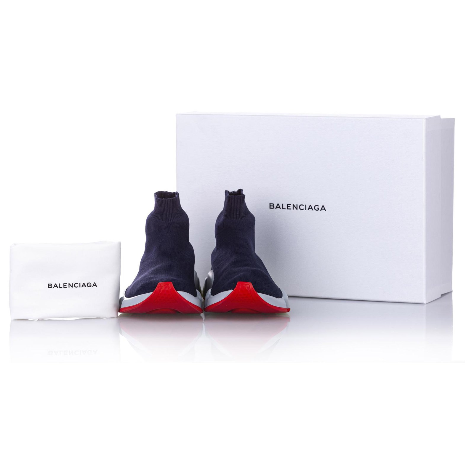 balenciaga speed trainer dark blue