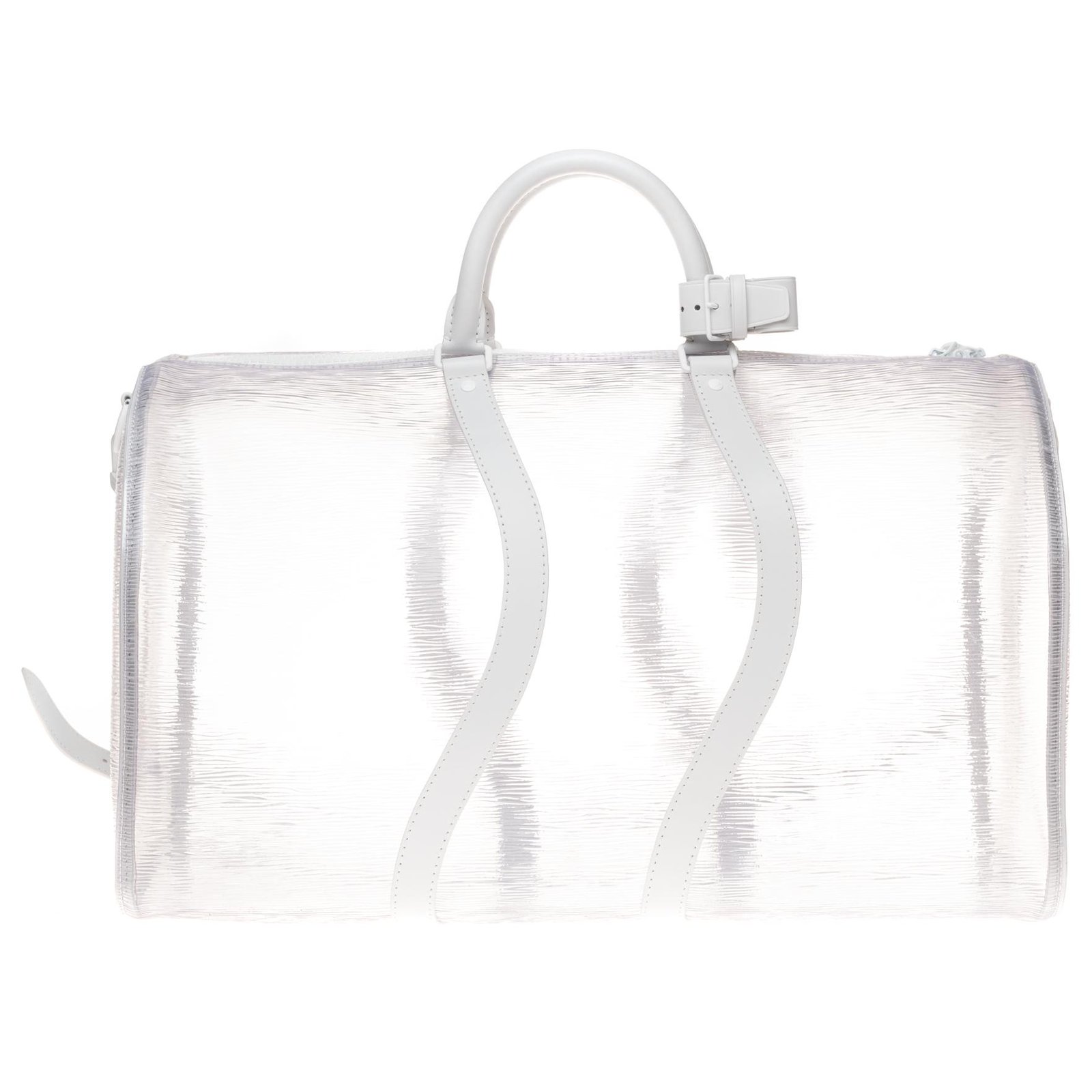 Keepall cloth travel bag Louis Vuitton White in Cloth - 29011533