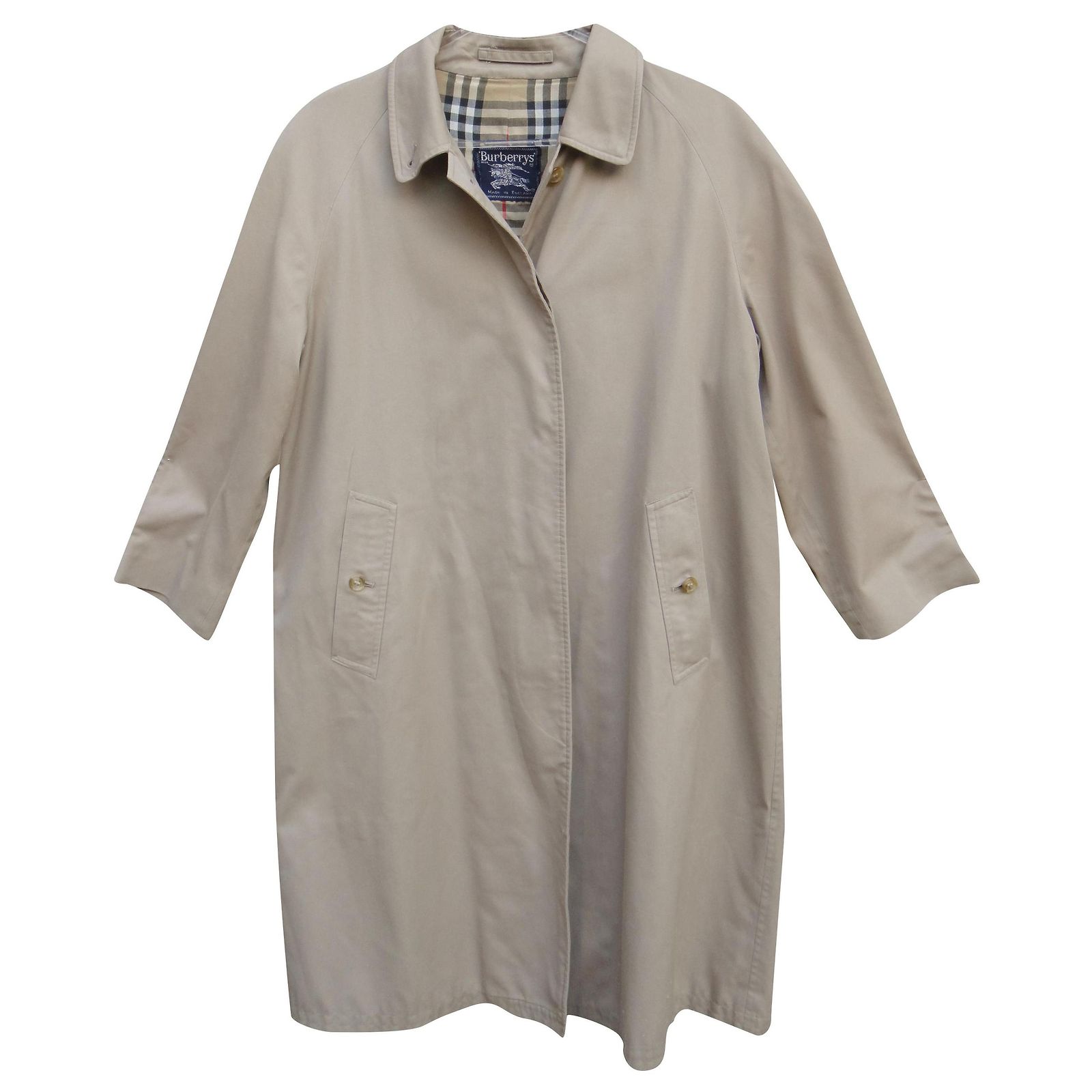 Burberry Trench coats Beige Cotton Polyester ref.237190 - Joli Closet