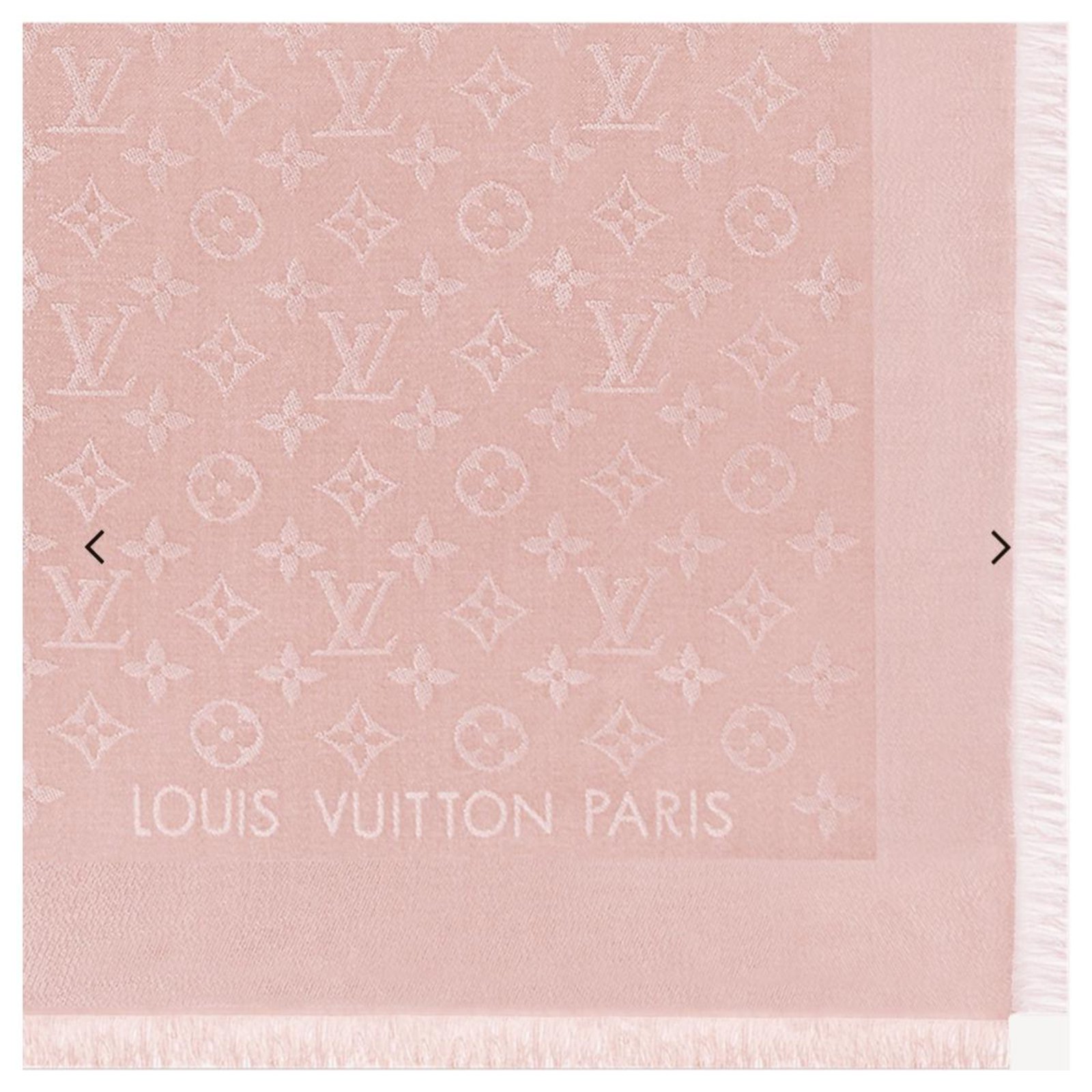 Louis Vuitton monogram pink lurex shawl Silk Wool ref.237289 - Joli Closet