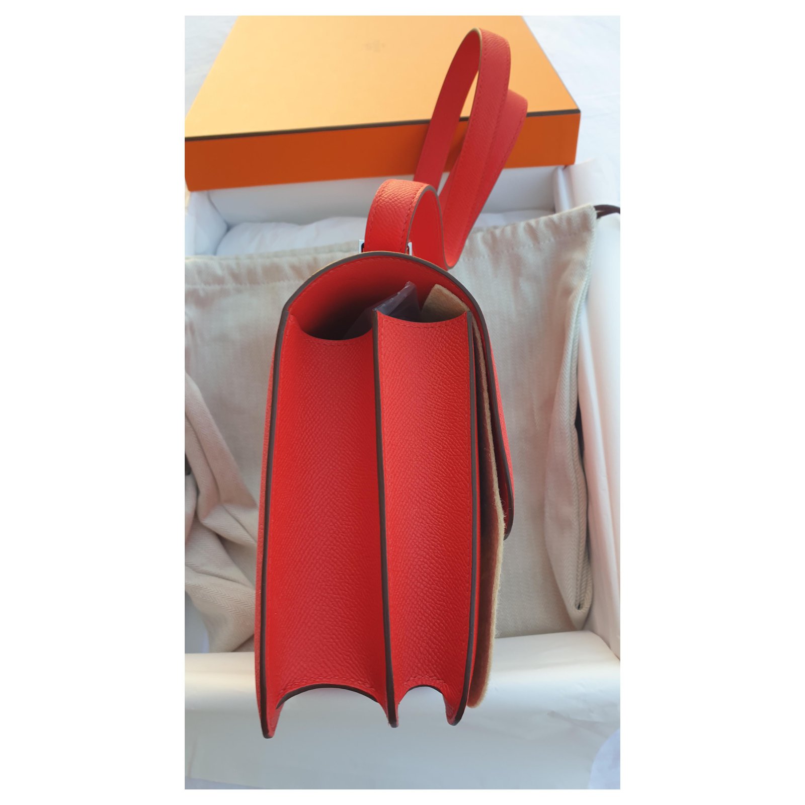 Hermès constance mini Red Goatskin ref.466241 - Joli Closet