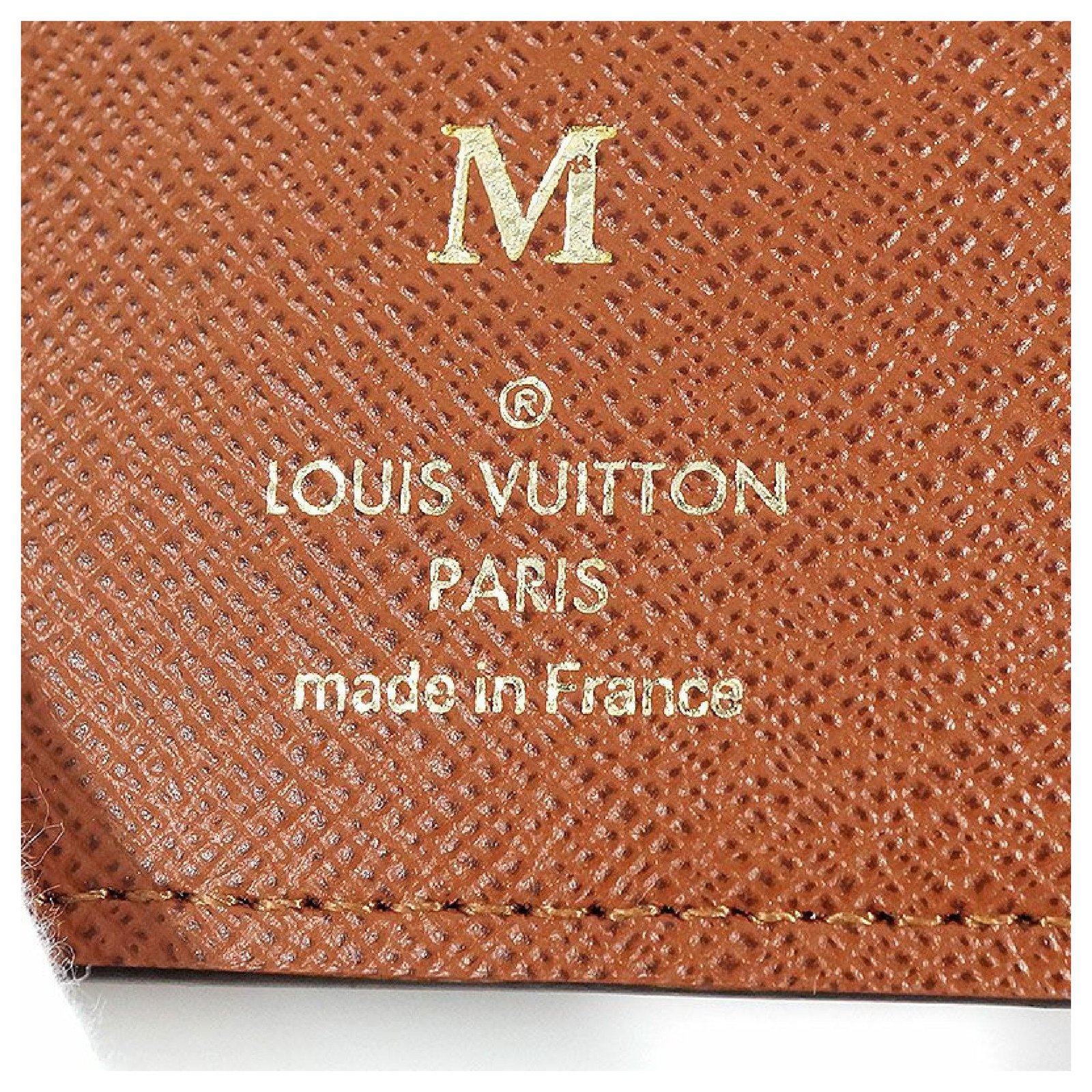 Authenticated Used LOUIS VUITTON Louis Vuitton Tri-Fold Wallet Monogram  Amplant LV Initial A.K Included Portofeuil Victorine M64577 Navy Marine  Rouge Red Women's Men's Leather 
