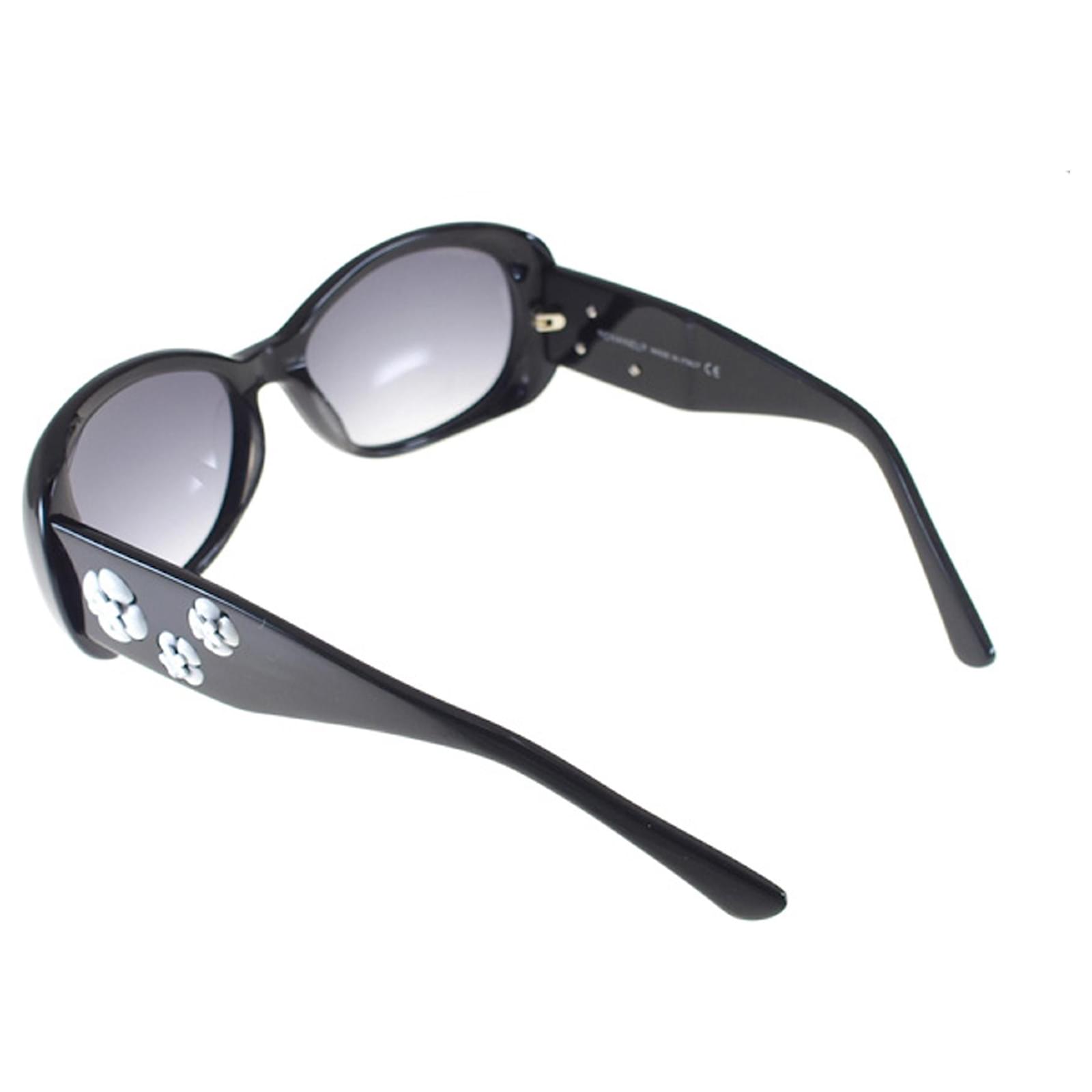CHANEL sunglasses coco camellia blk y2k