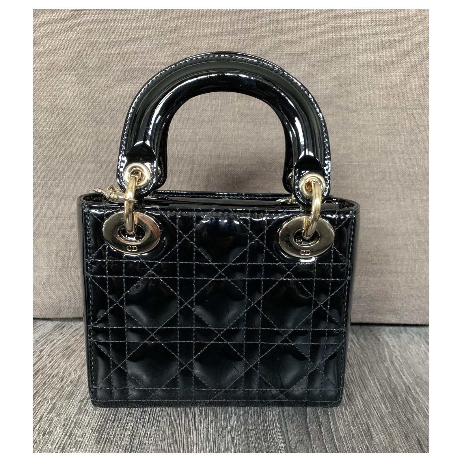 Dior Bags | Mini Black Patent Lady Dior Bag | Color: Black | Size: Mini | Thejovanovskak's Closet