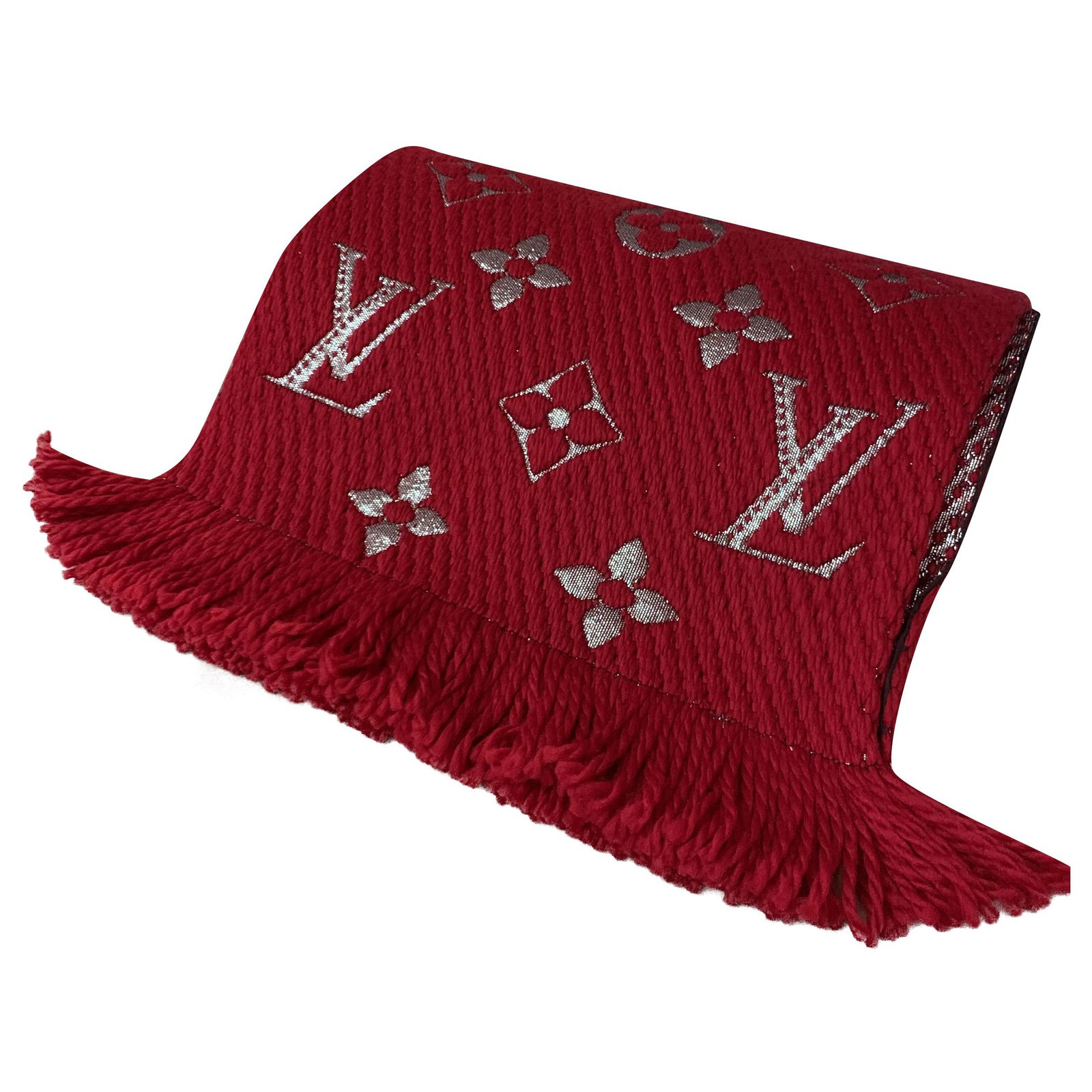 Louis Vuitton Scarves Red Wool Ref239414 Joli Closet