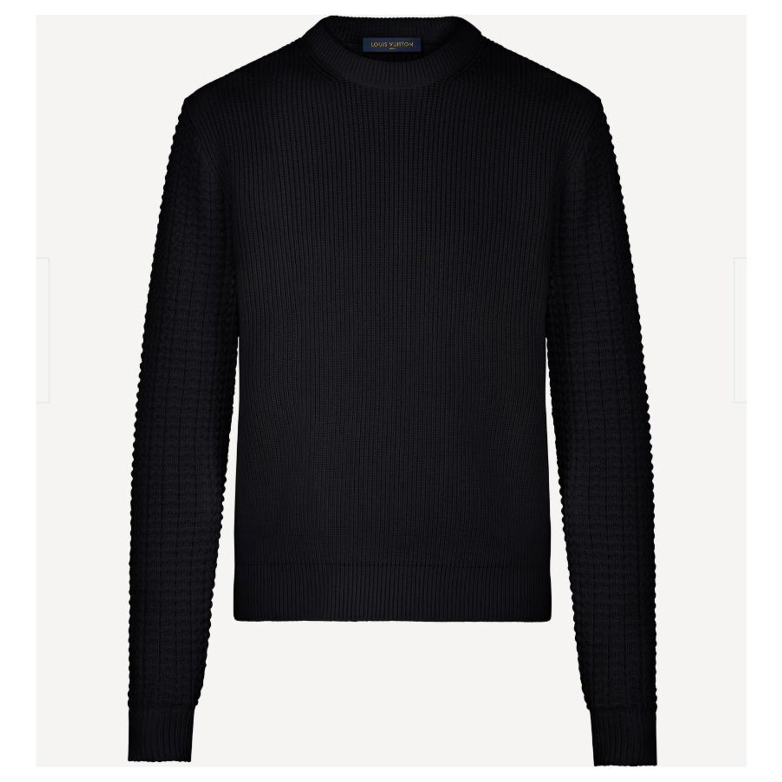 Louis Vuitton Mix Stitch Crew Neck Sweater Mens Size M Black