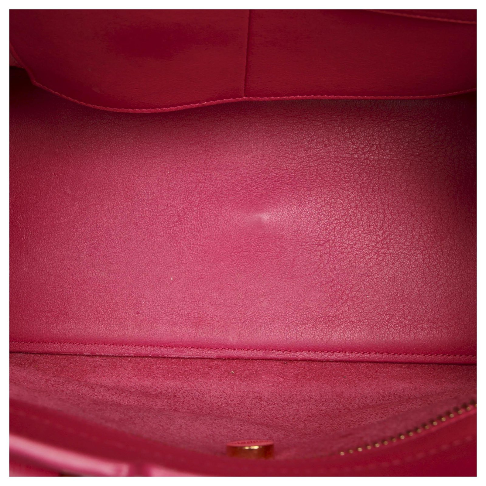 Yves Saint Laurent YSL Pink Cabas Monogram Leather Satchel Pony