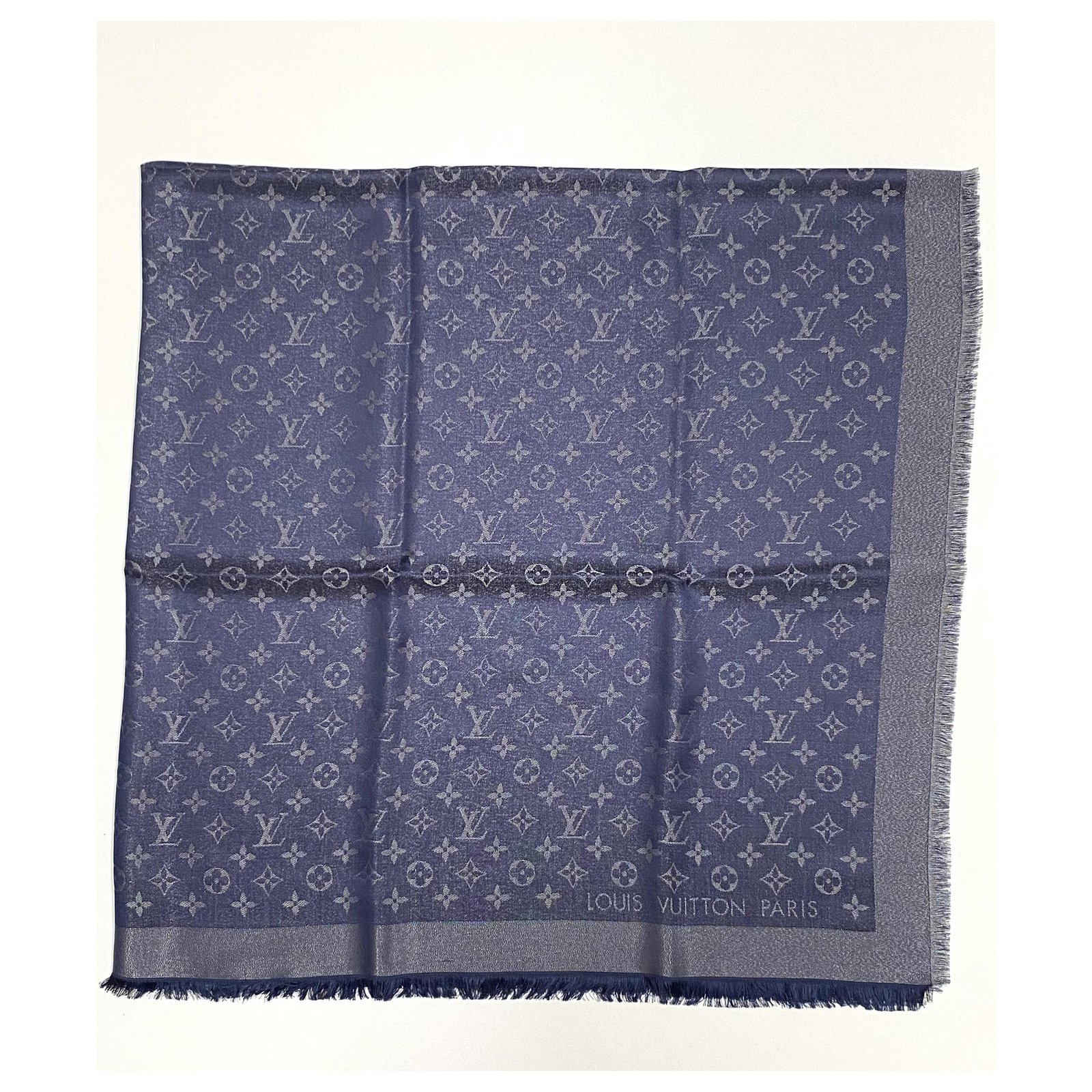 Louis Vuitton Blue Nuit Monogram Shine Shawl Louis Vuitton