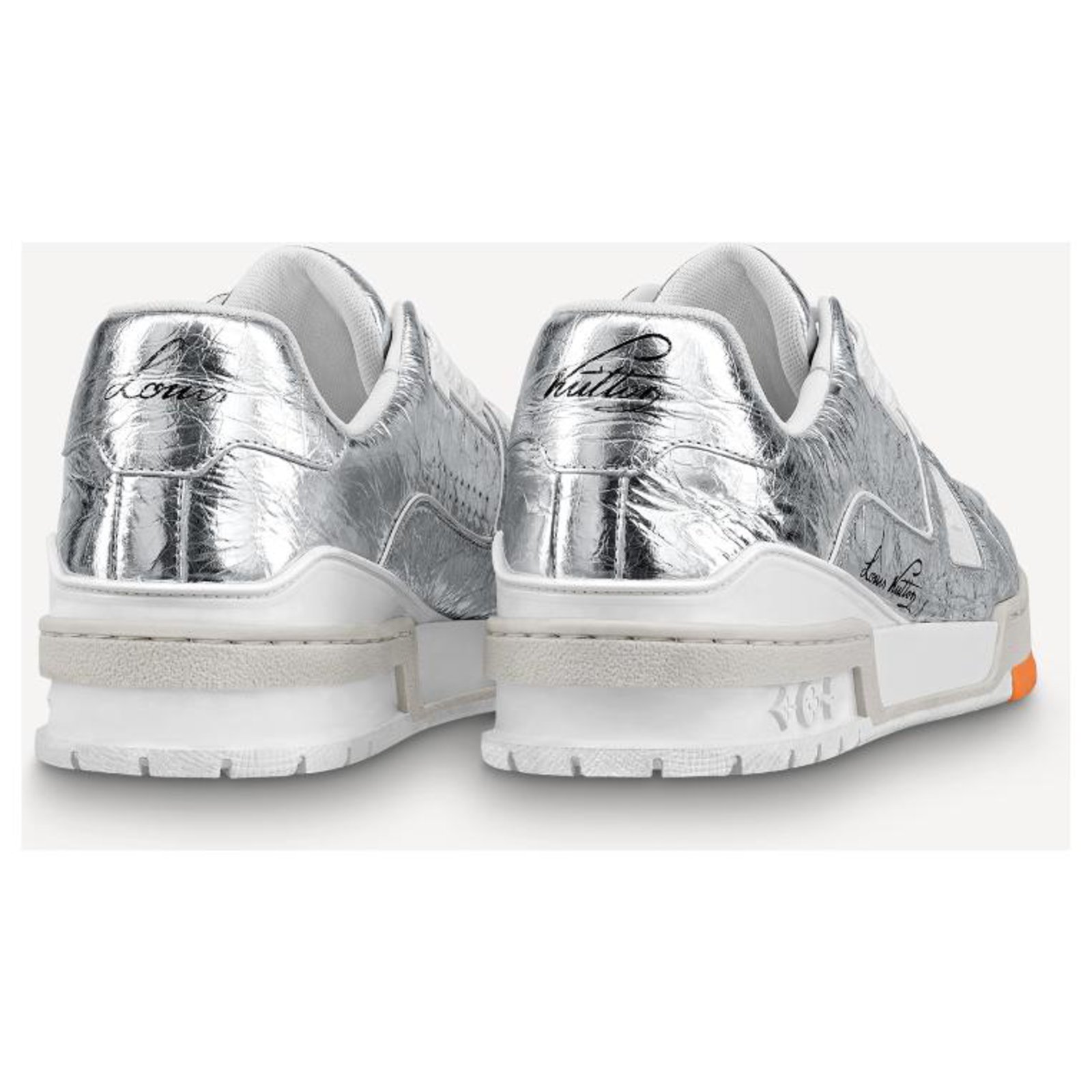 Louis Vuitton LV trainers silver new Silvery Leather ref.240544 - Joli  Closet