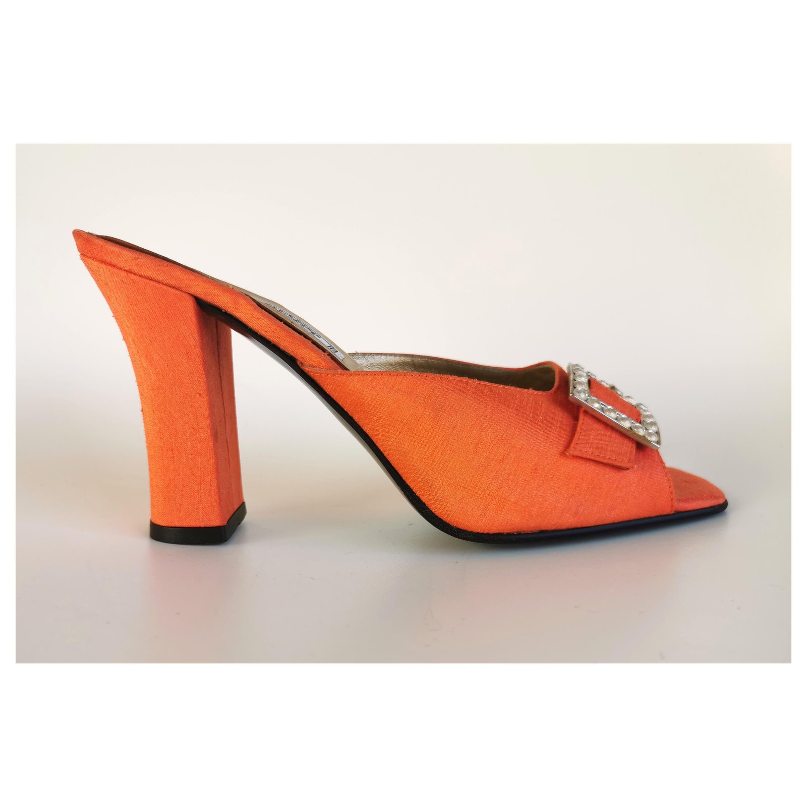 orange versace mules