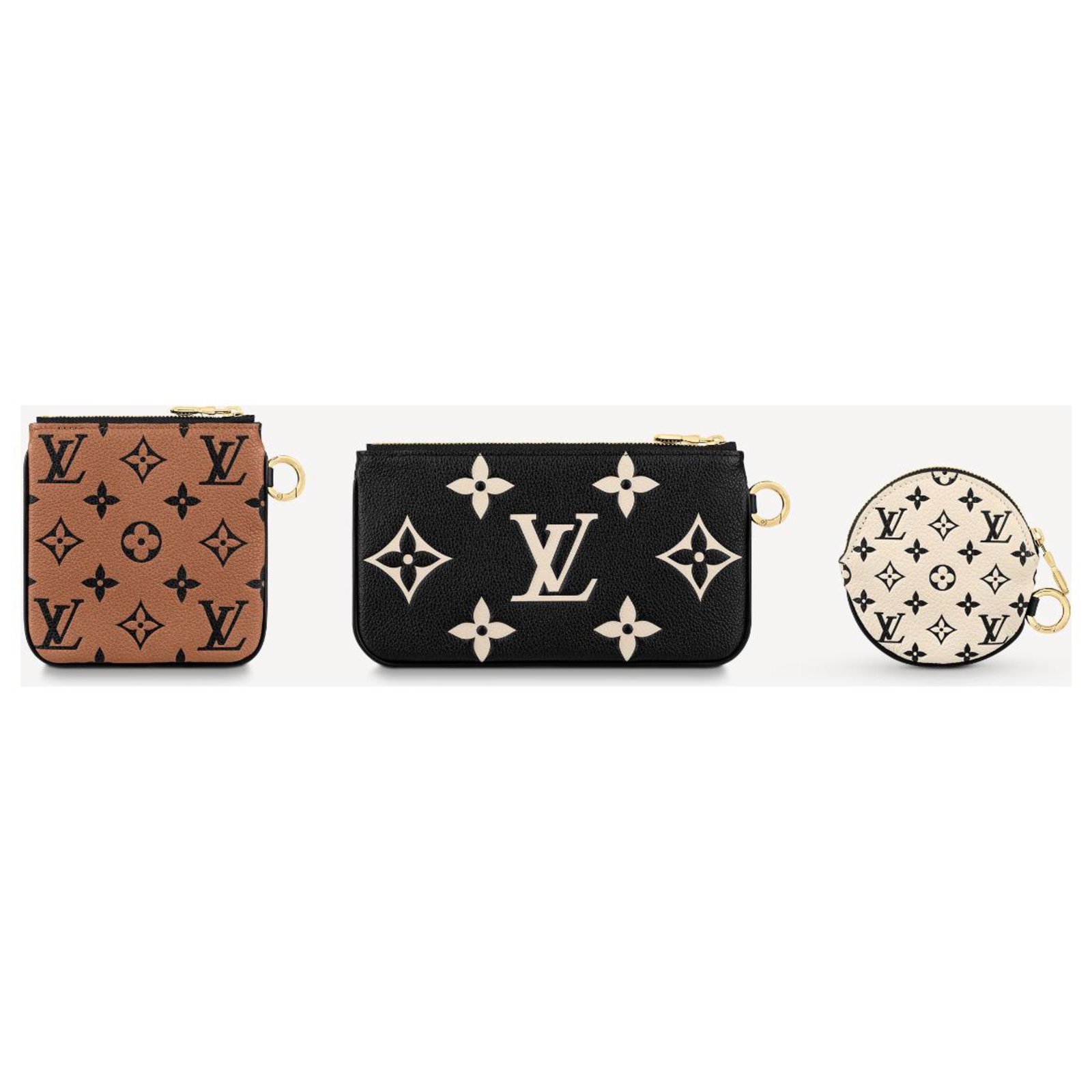 Louis Vuitton LV Crafty lined zip bag Brown Leather ref.455246 - Joli Closet