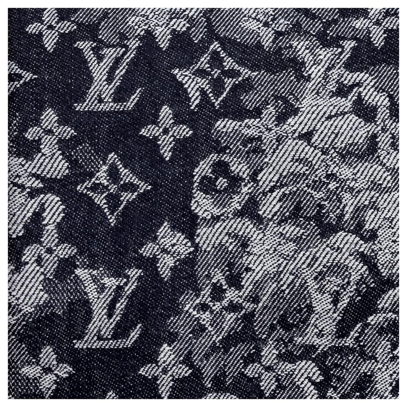 Louis Vuitton Blue Monogram Tapestry Denim Keepall Bandouliere 50