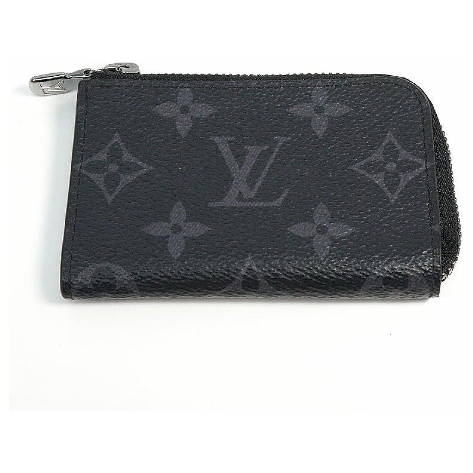 LOUIS VUITTON coin purse M63536 Portemone Jules Monogram Eclipse Black  unisex Used