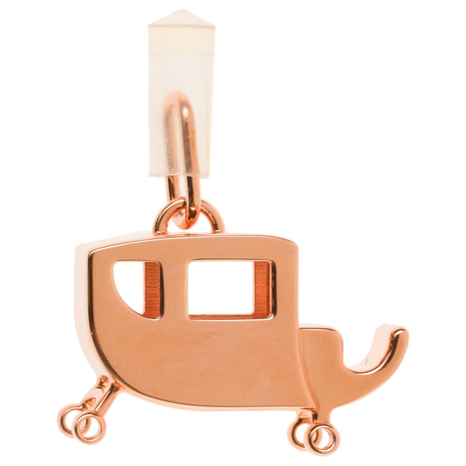 Pendentif Chaîne Or Rétro Sac De Golfeur Gravé - Bijou Fantaisie Unisexe - Occasion Impeccable
