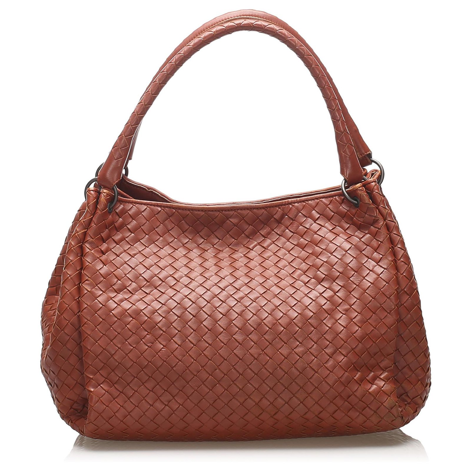 Bottega Veneta Brown Intrecciato Nappa Parachute Tote Leather Pony-style  calfskin ref.242068 - Joli Closet