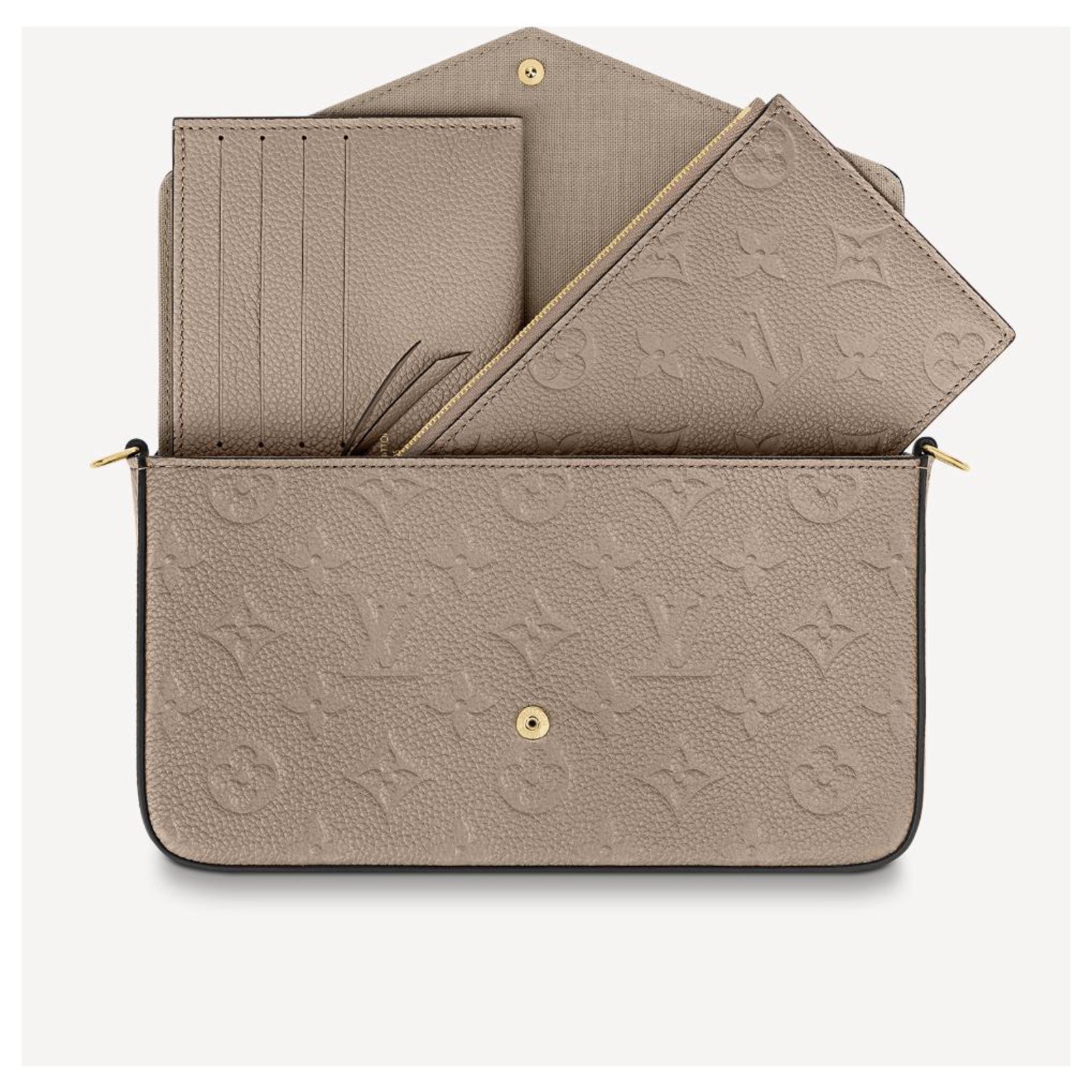 Louis Vuitton Felicie Pochette Spring in the City Monogram Empreinte Leather  - ShopStyle Clutches