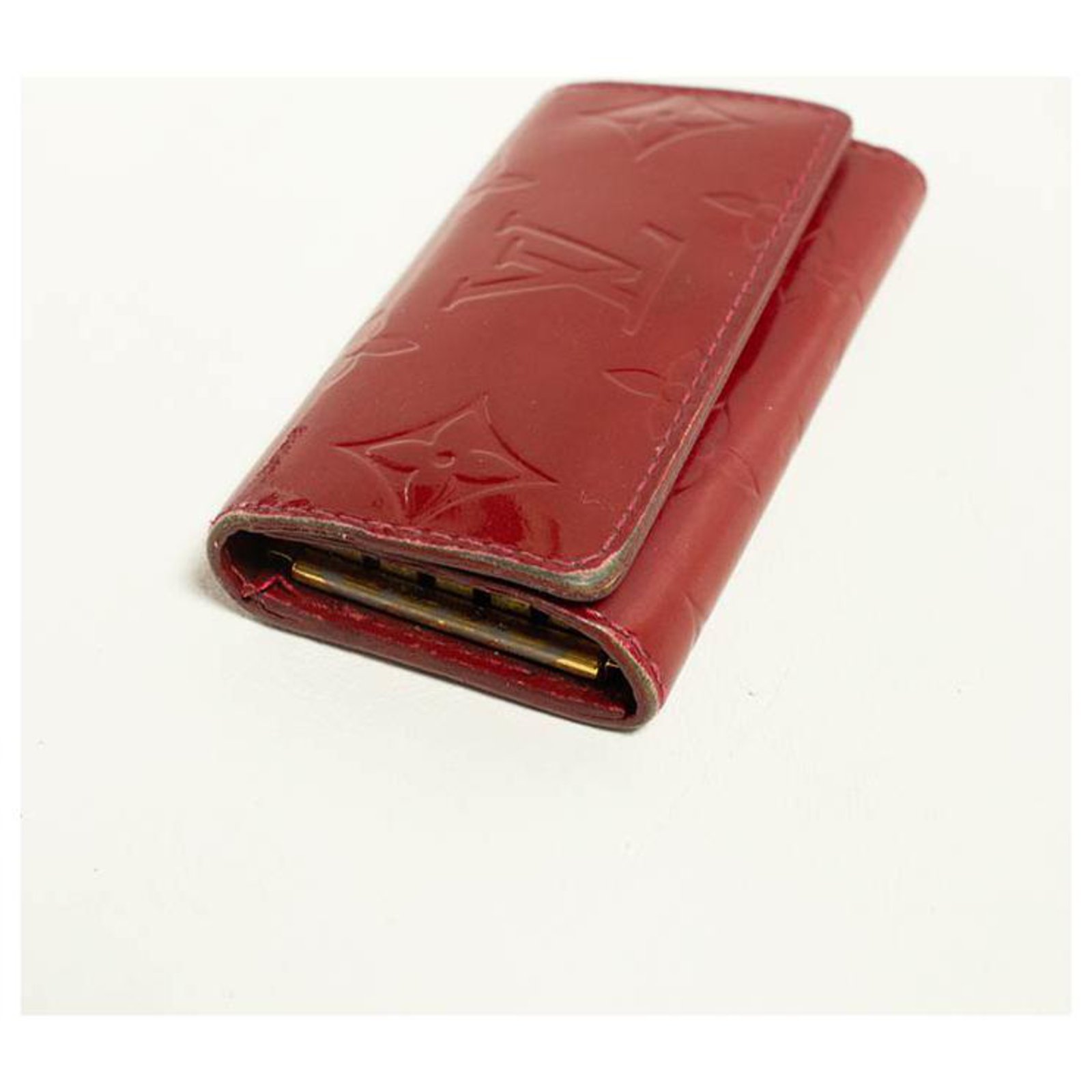 Louis Vuitton 4 Key Holder Case Red Vernis Leather ref.242317 - Joli Closet