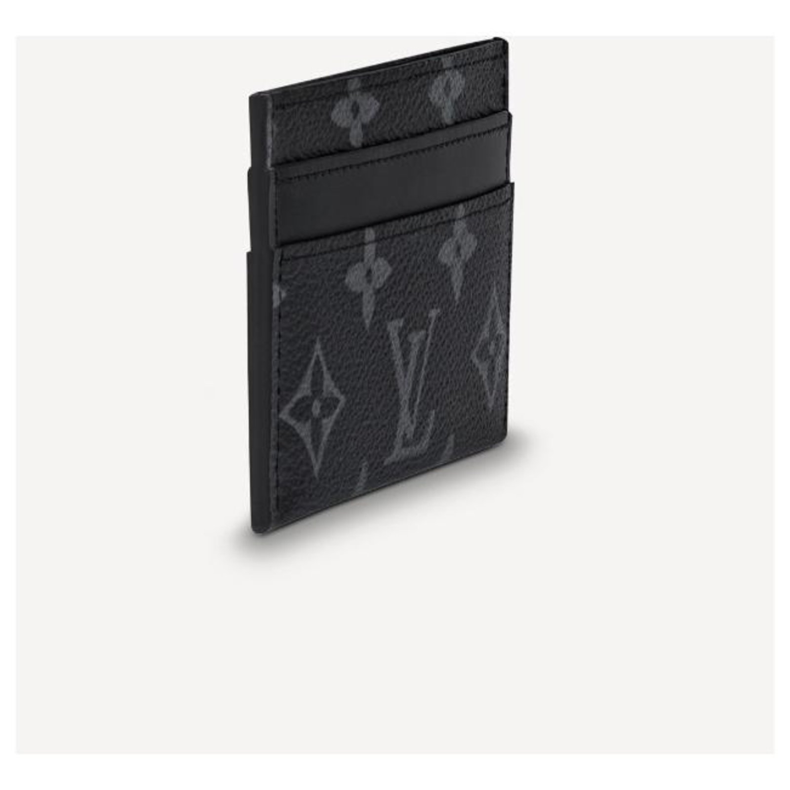 Louis Vuitton LV Card holder eclipse Grey Leather ref.242784 - Joli Closet