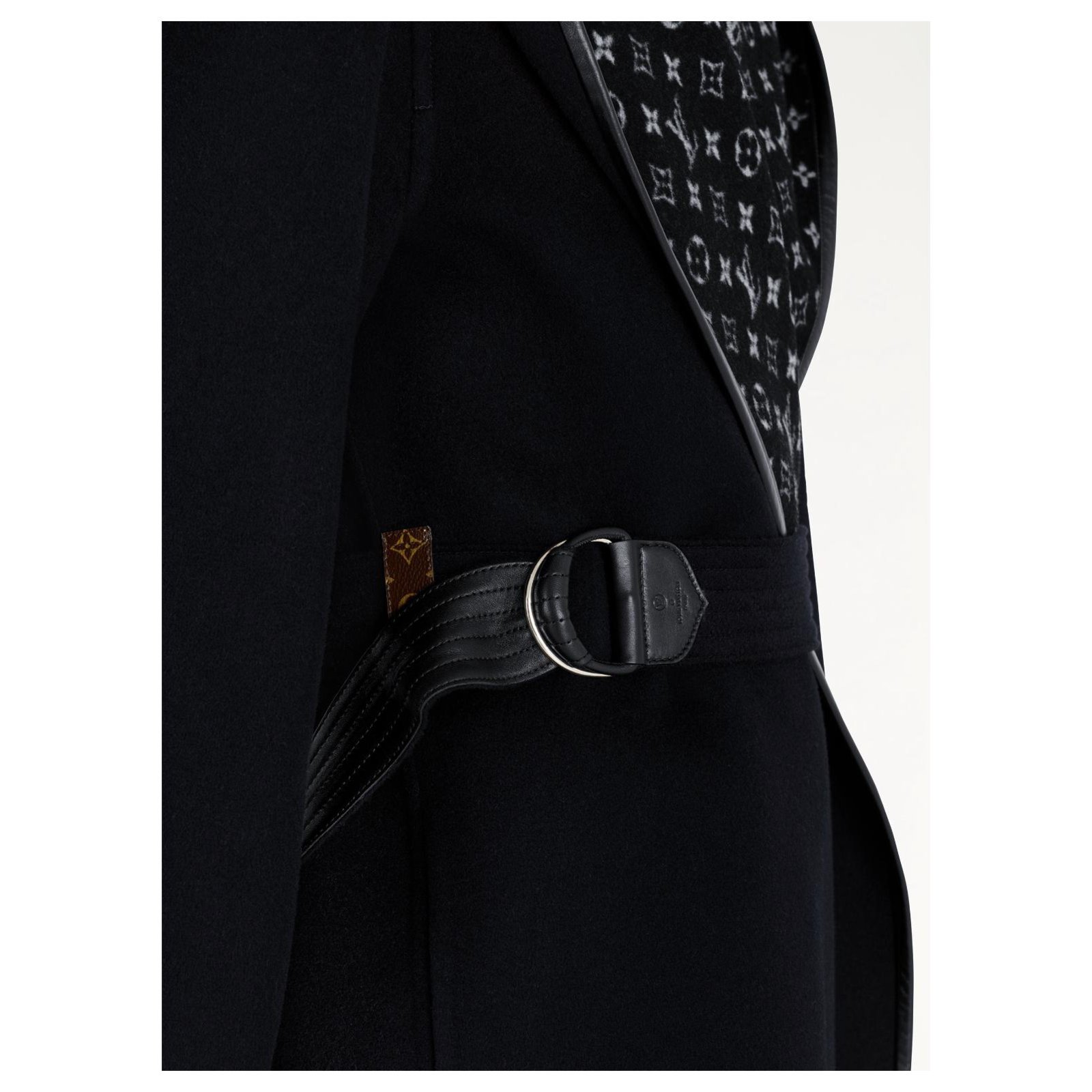 Louis Vuitton Abrigo de lana y cachemira de mujer Louis Vuitton (XS) Negro  ref.996126 - Joli Closet