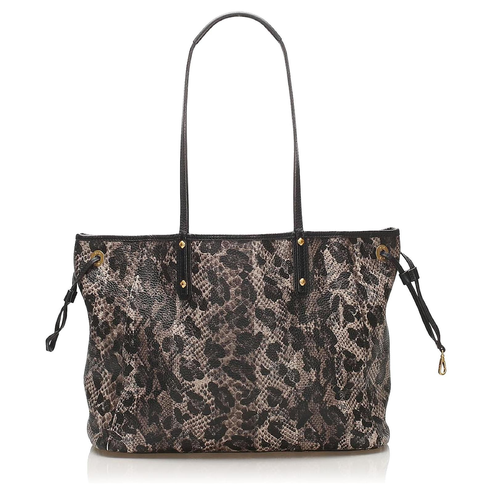 MCM Black Calf Leather Bos Taurus Handbag
