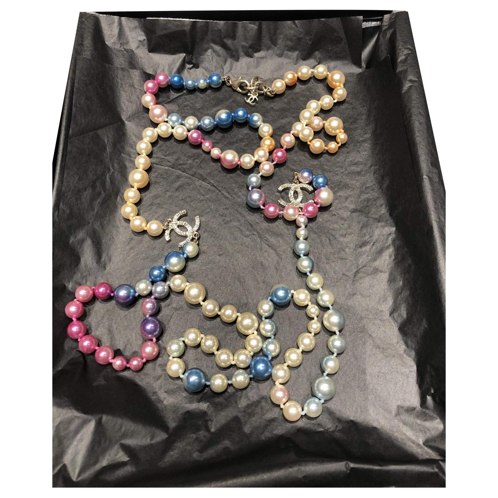 Chanel Colliers Perle Multicolore Ref Joli Closet