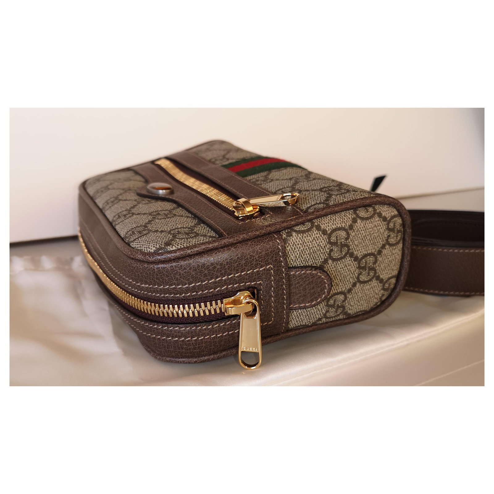 Gucci Ophidia belt bag Beige Leather ref.243468 - Joli Closet