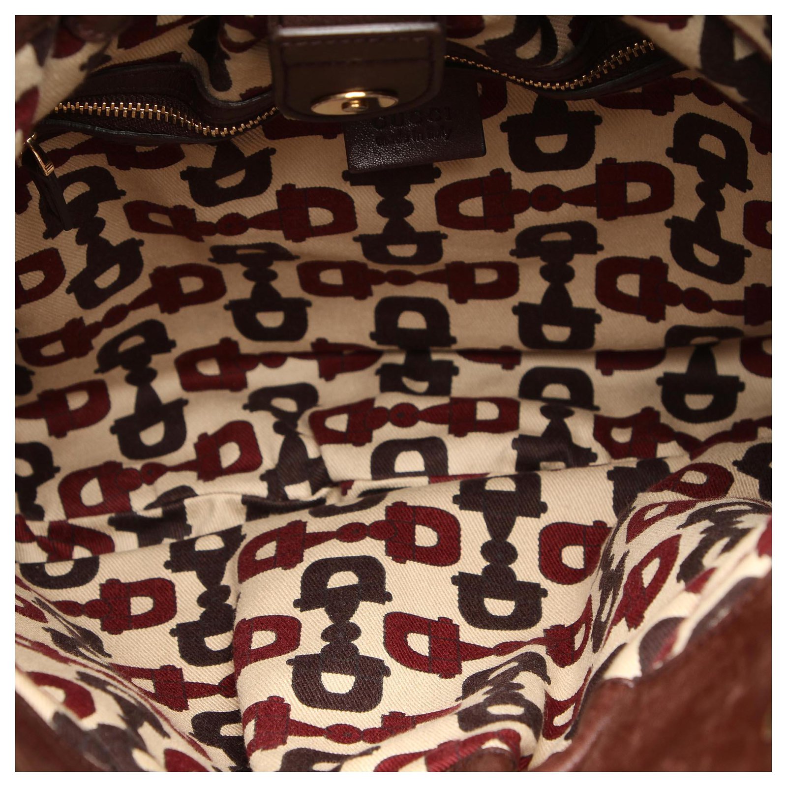 Gucci Brown Guccissima Hobo Bag Dark brown Leather Pony-style calfskin  ref.243782 - Joli Closet