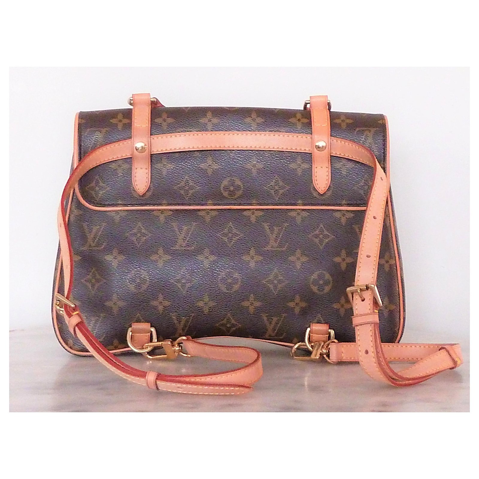 LOUIS VUITTON MARELLE bag Brown Cloth ref.243970 - Joli Closet