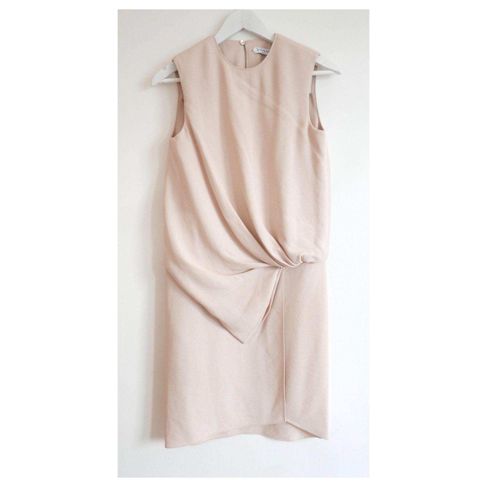 Robe Drapée ESCADA En Soie 100% - Taille 34/4 - Rose - Neuve Avec Étiquettes