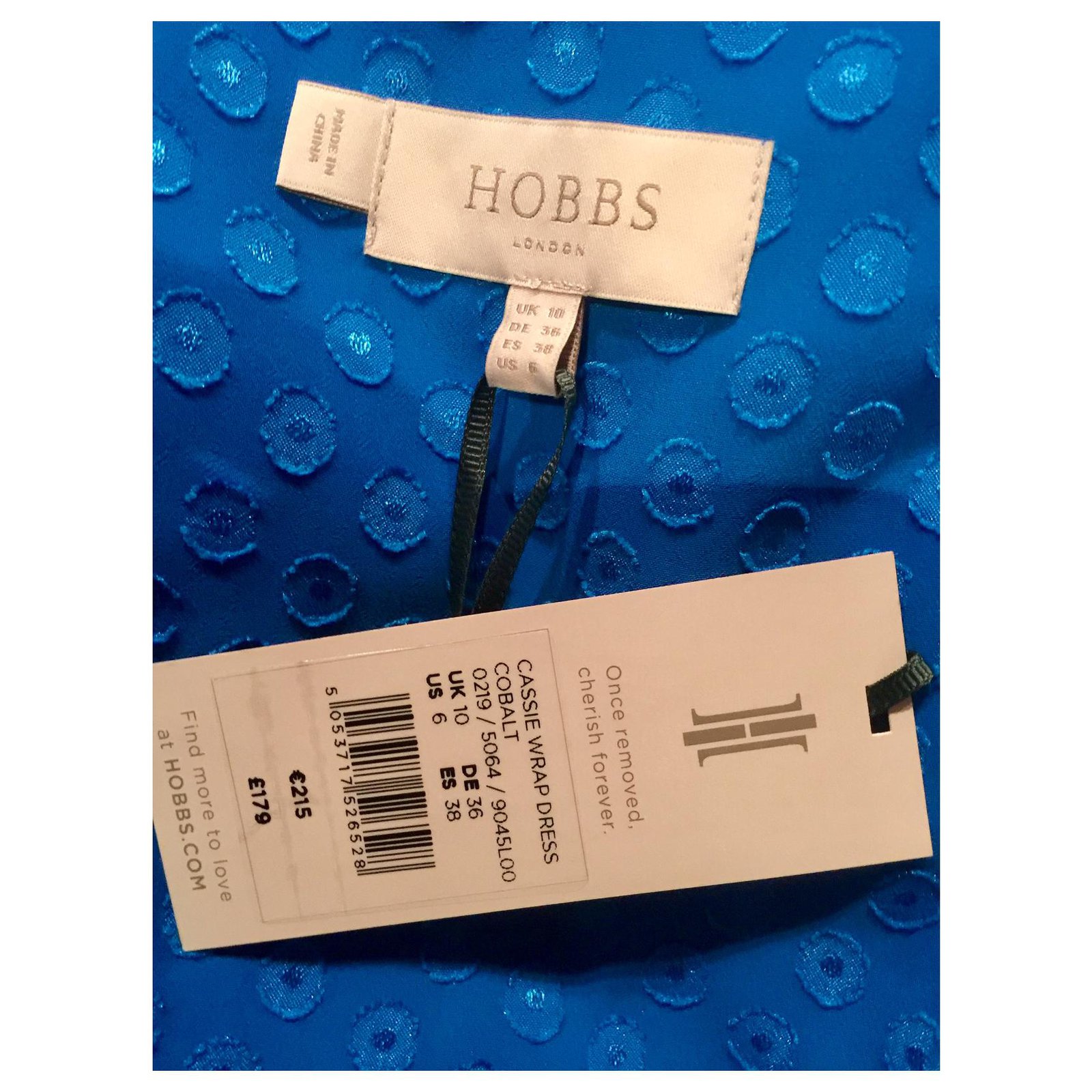 Hobbs Cassie wrap dress Blue Polyester ref.244514 - Joli Closet