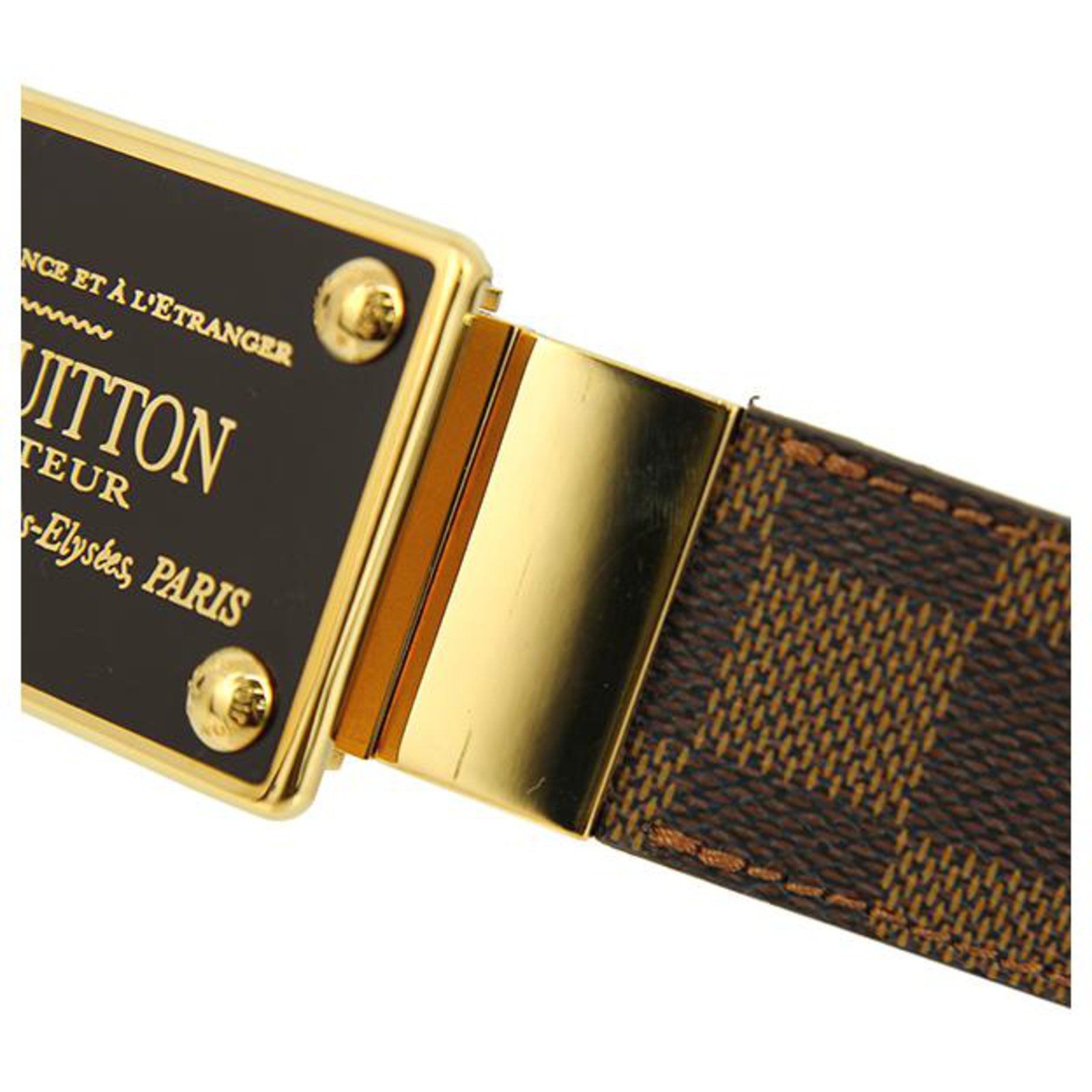 Cinturón Louis Vuitton para hombre Castaño Cuero ref.150674 - Joli