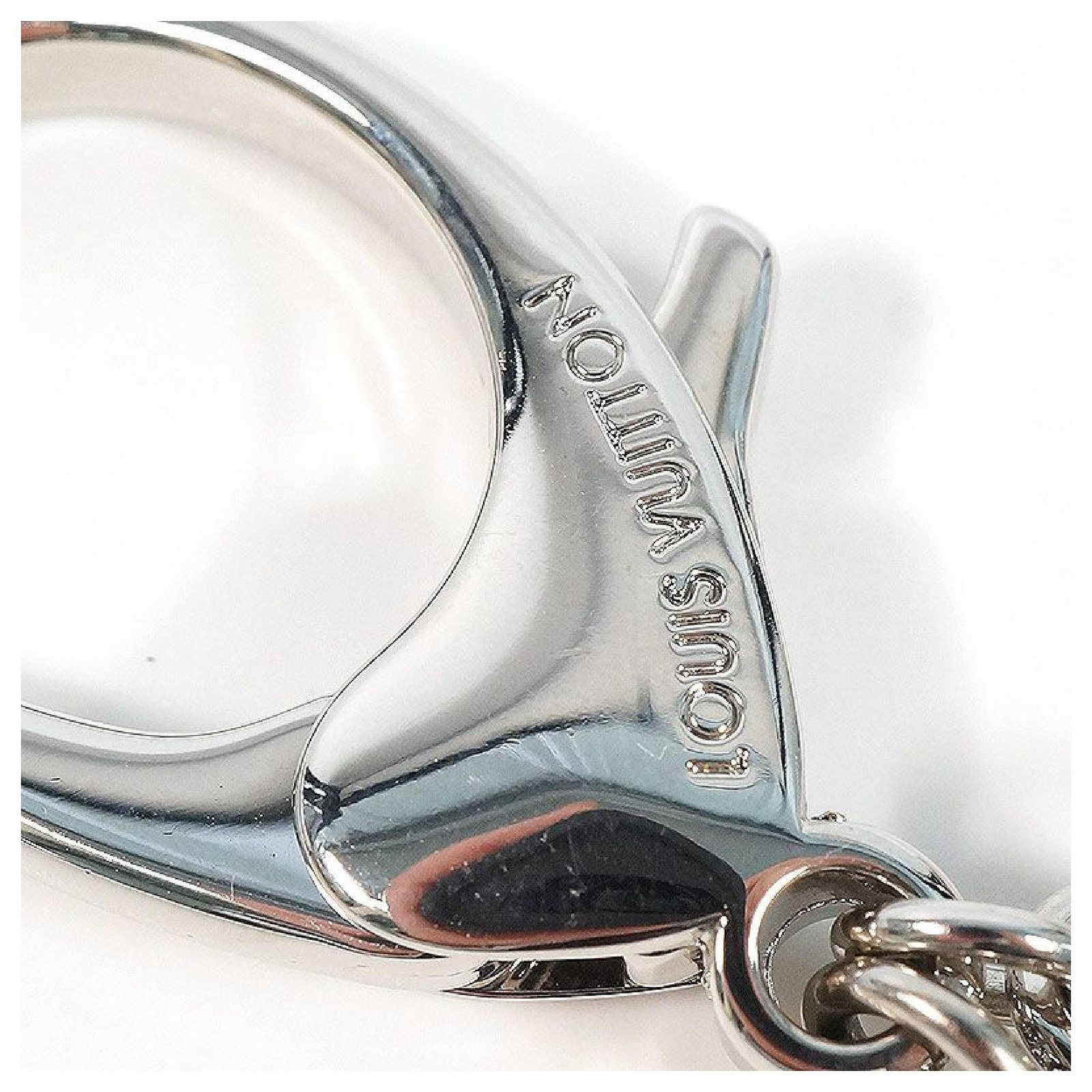 Louis Vuitton M65085 Key Chain holder Bag Charm White Silver