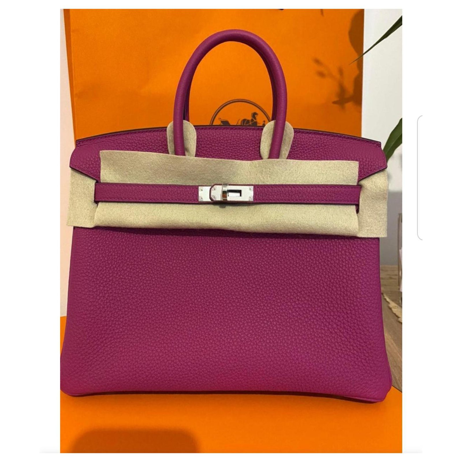 Acapulco Hermès Hermes Birkin Veau Togo Rose Pourpre Bag Pink Purple  Leather ref.244658 - Joli Closet