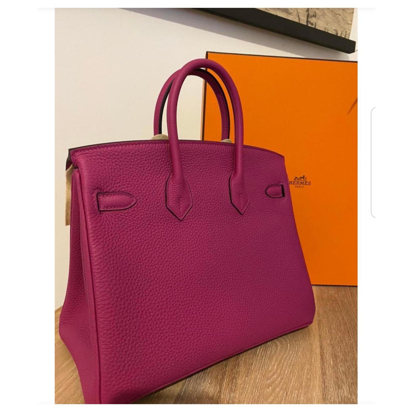 Acapulco Hermès Hermes Birkin Veau Togo Rose Pourpre Bag Pink Purple  Leather ref.244658 - Joli Closet