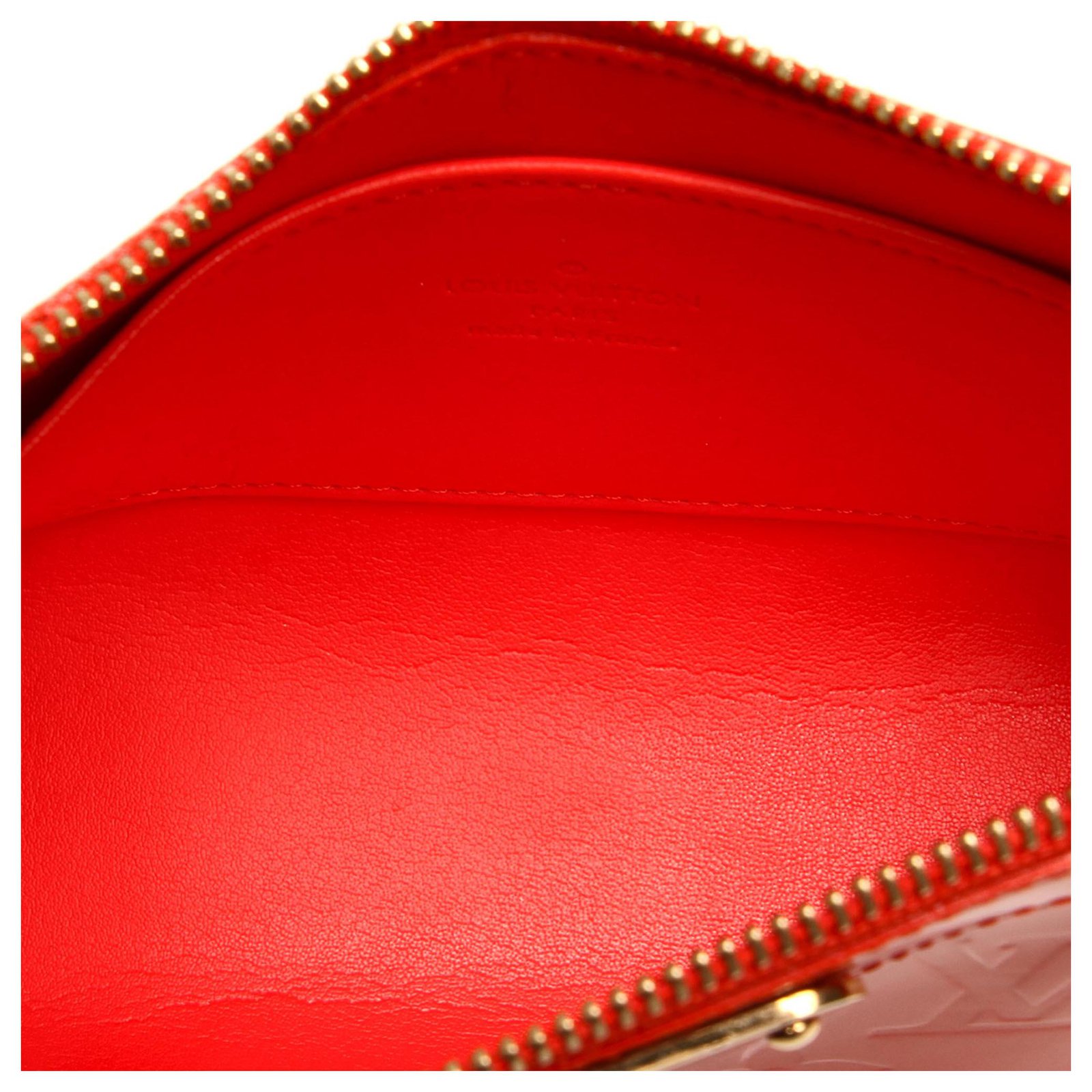 Louis Vuitton Red Vernis Trousse Cosmetic Pouch Leather Patent leather  ref.165796 - Joli Closet