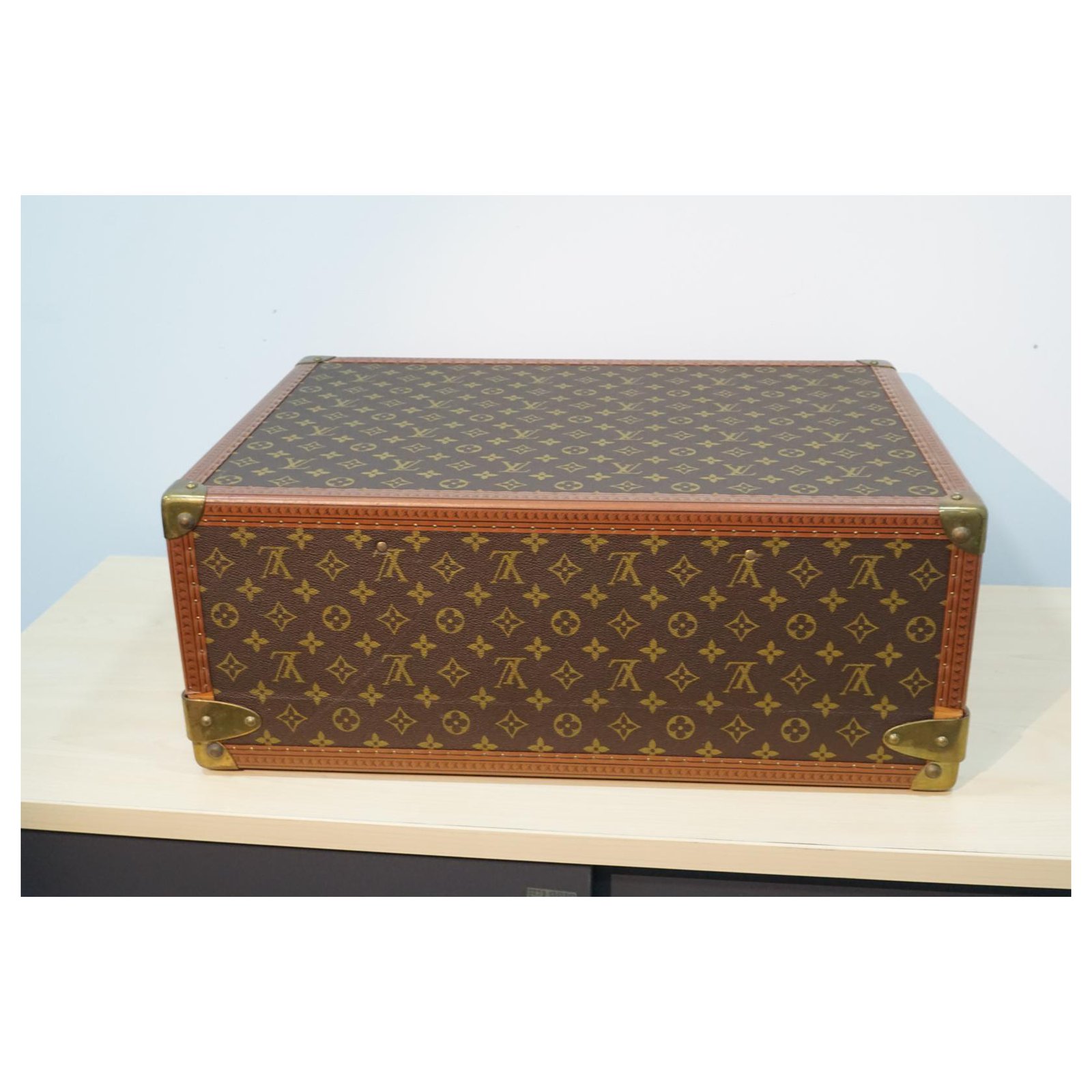 Louis Vuitton Lous Vuitton Monogram Bisten 50 Hard case Brown Leather  ref.278794 - Joli Closet