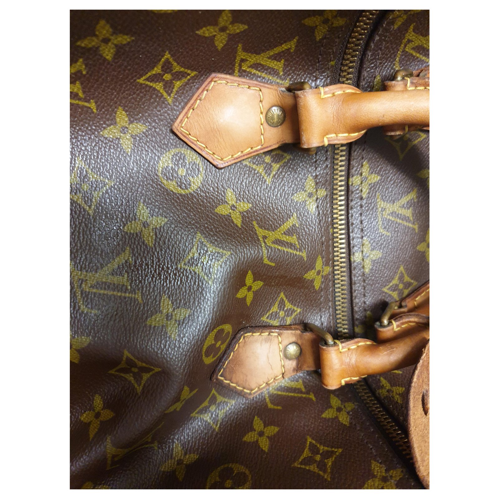 Sac à main speedy en toile Louis Vuitton Brown in Cloth - 35749095