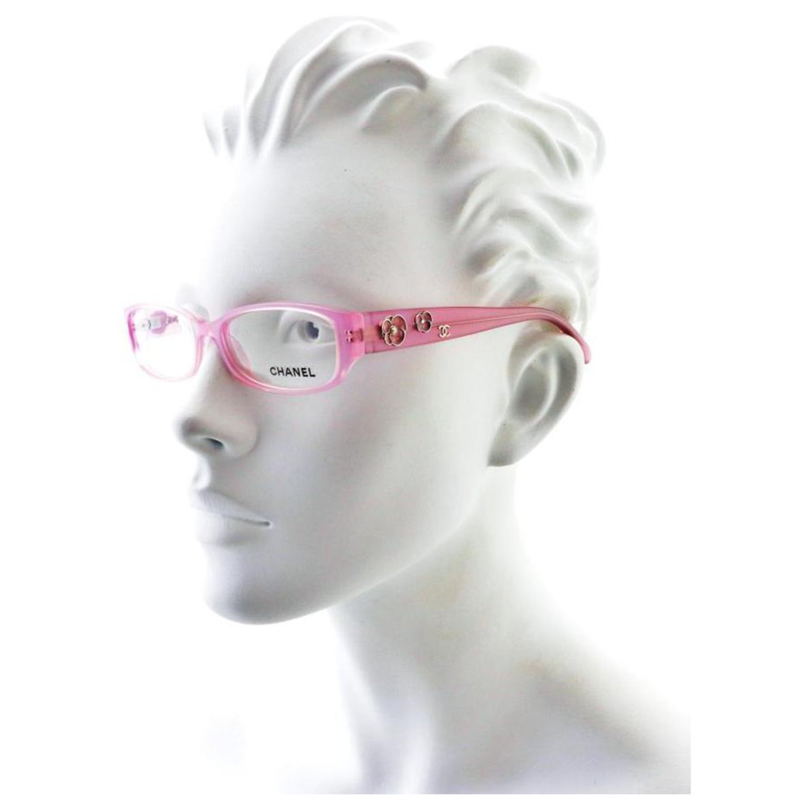 Chanel Camelia Eye Glasses Frames Pink Plastic ref.247018 - Joli
