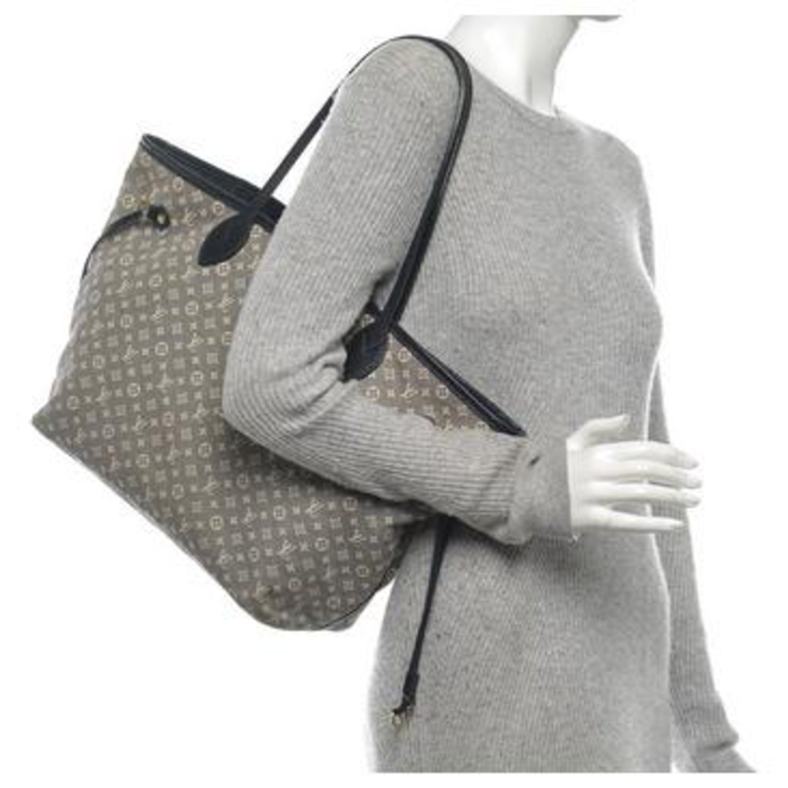 Louis Vuitton Encre Monogram Idylle Neverfull Grey Cloth ref.247036 - Joli  Closet