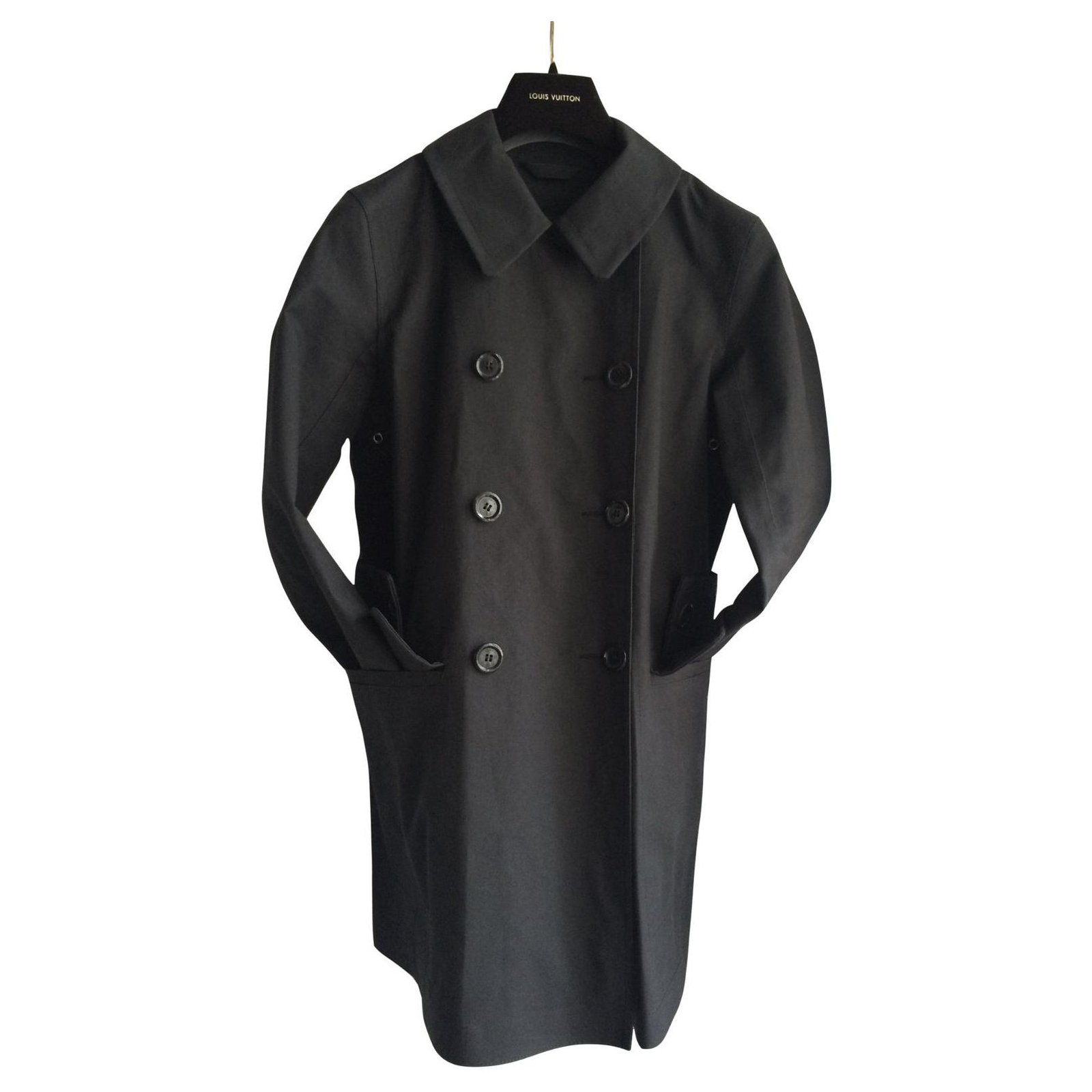 Louis Vuitton Men Coats Outerwear Black Cotton ref.688368 - Joli