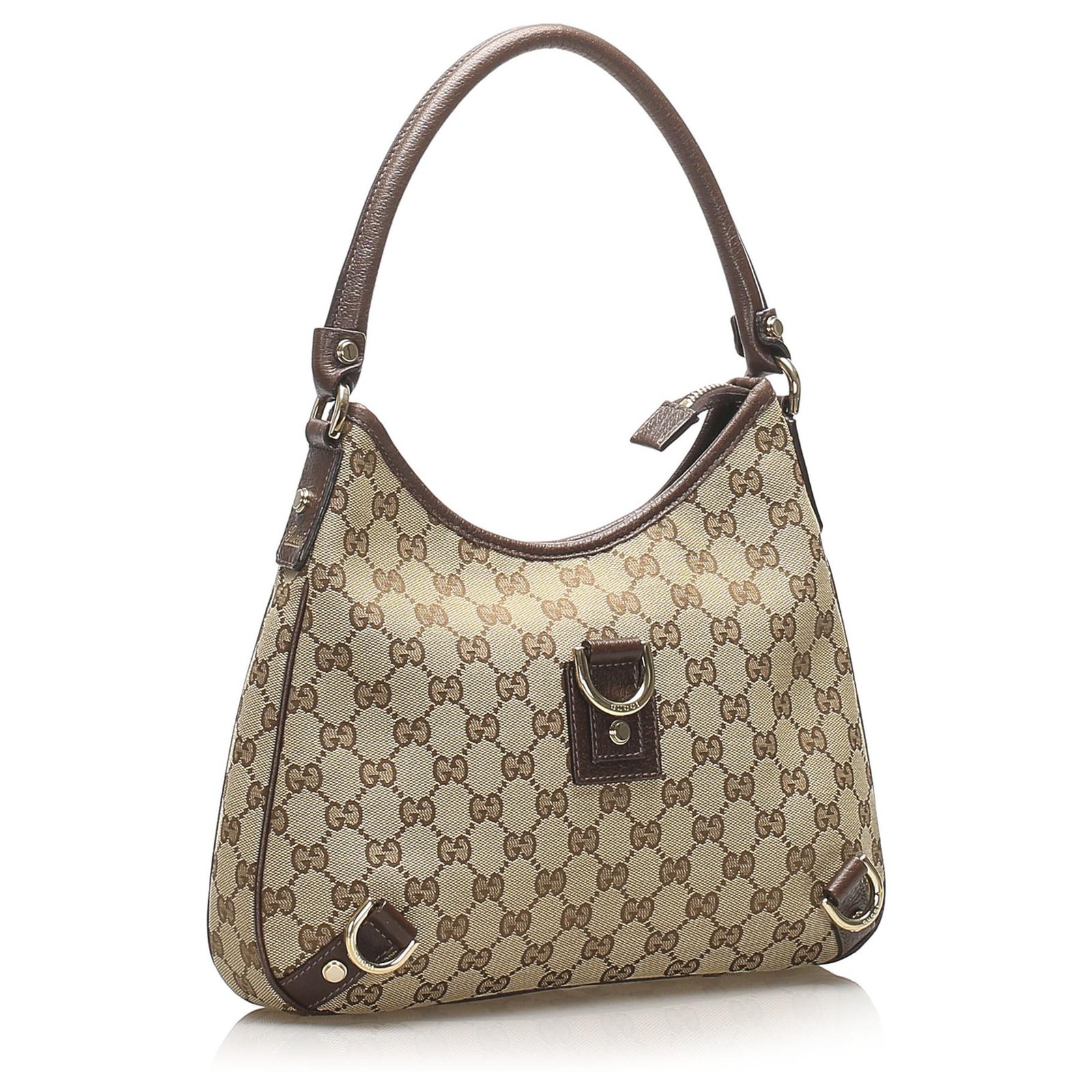 Gucci Brown Vintage Square G Suede Hobo Bag Beige Leather Pony-style  calfskin ref.563482 - Joli Closet