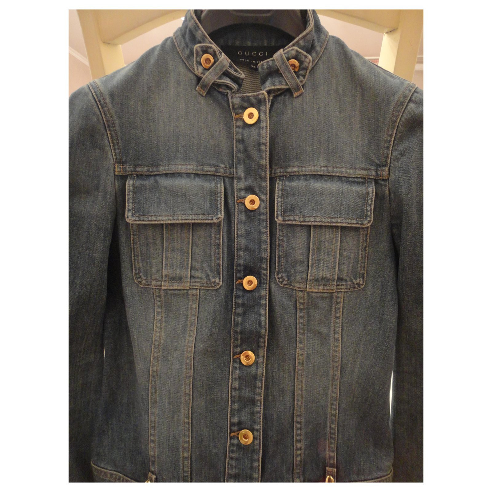 Auth Rare Gucci Women Denim Jacket by Tom Ford