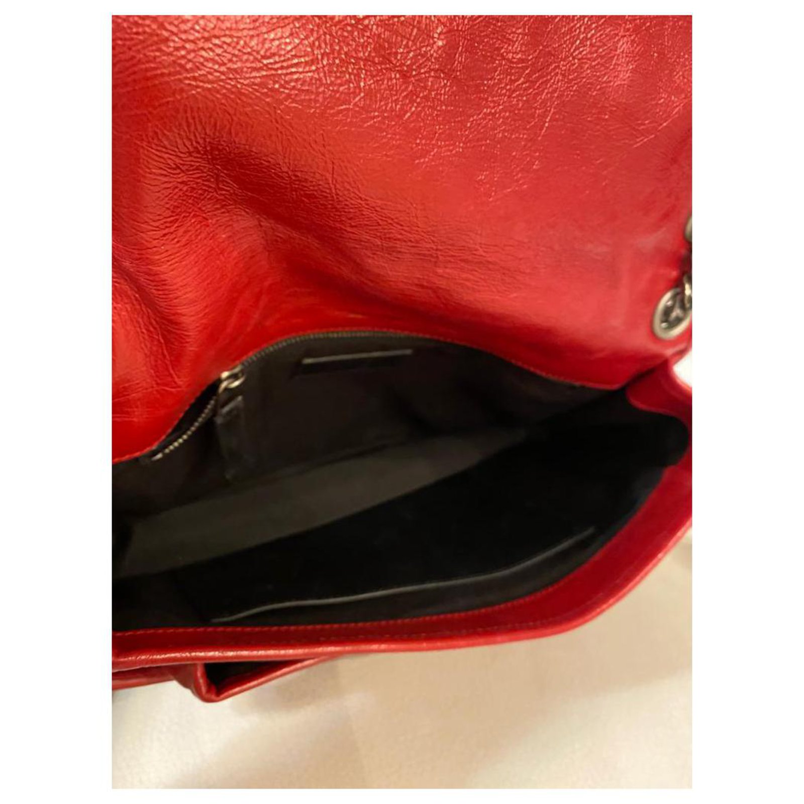 Yves Saint Laurent YSL NIKI MEDIUM 28 cm Red Leather ref.248409