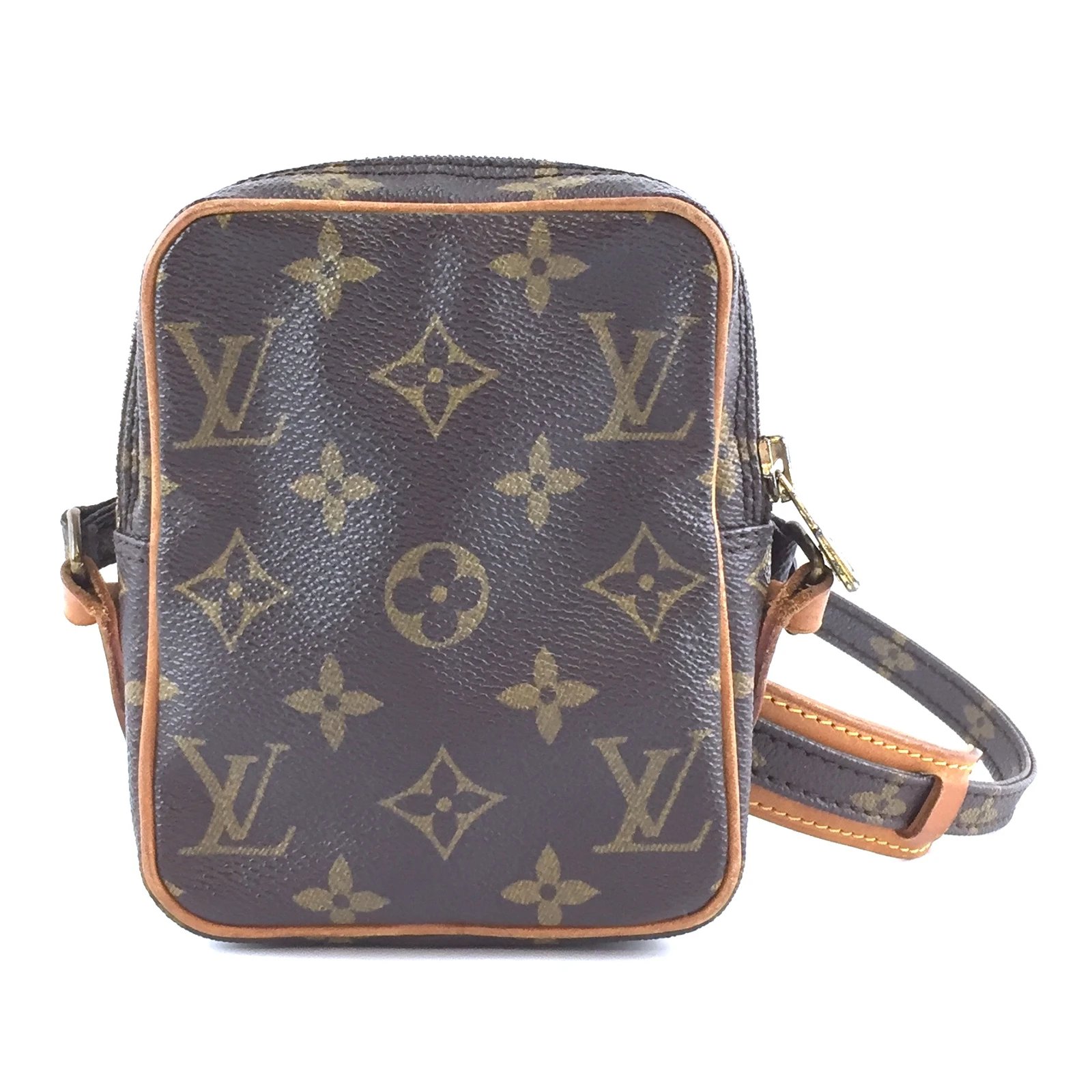 Louis Vuitton, Bags, Louis Vuitton Danube Micro Mini Strap Brown Monogram  Canvas Cross Body Bag