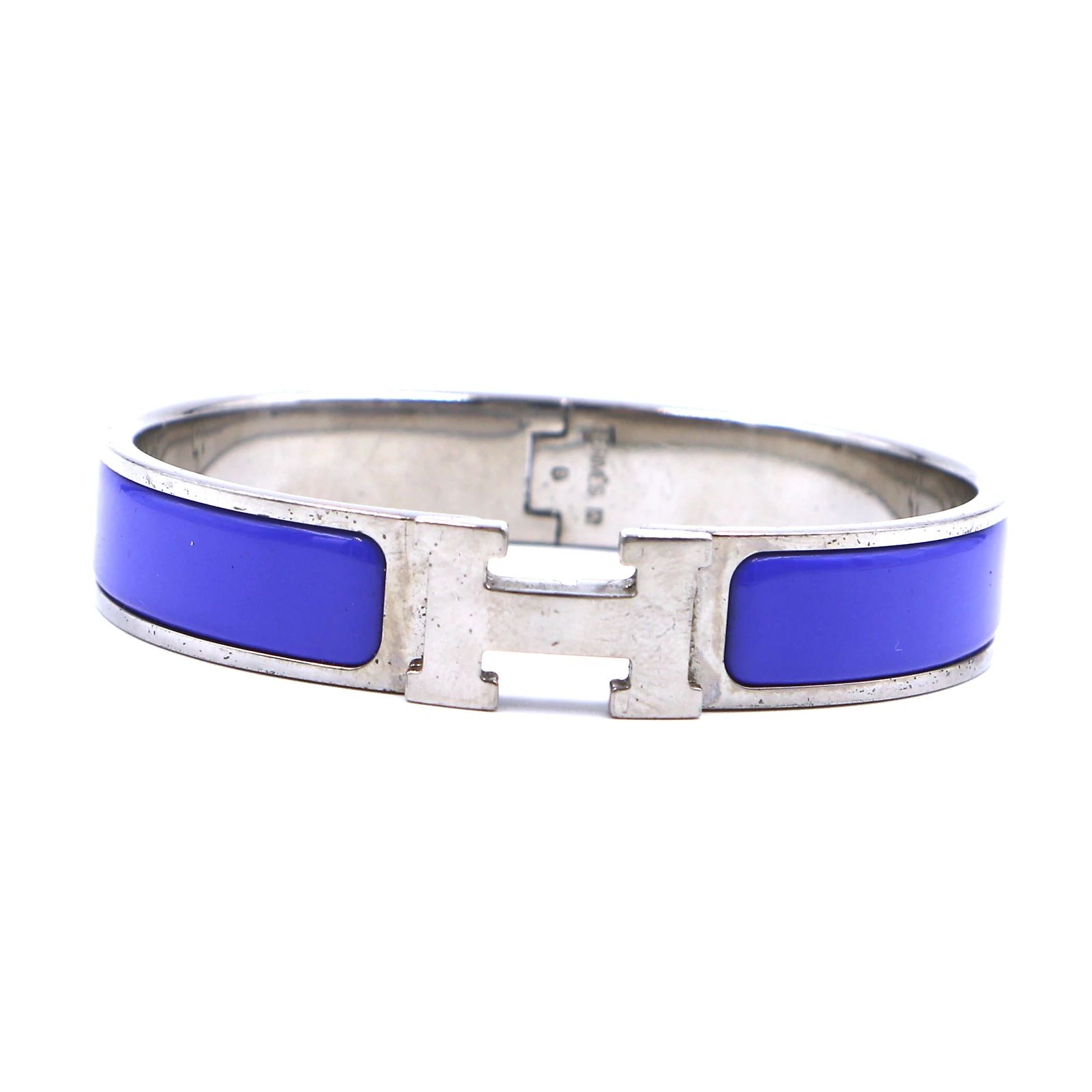 Bracelet Fantaisie émail Sur Cuivre - Couleurs Bleu Et Vert - Occasion Avec Traces D'usure