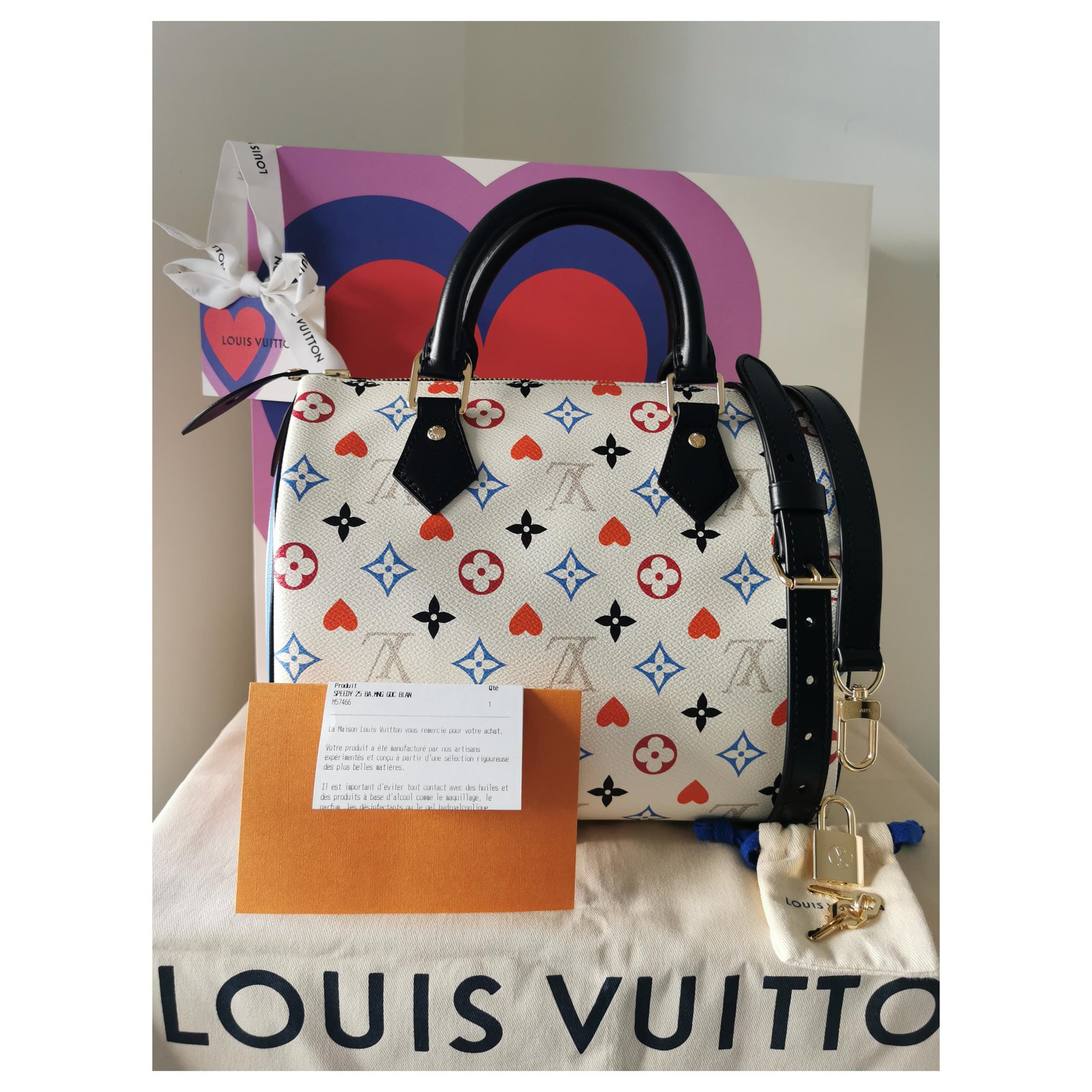 Louis Vuitton Game On Monogram Speedy Bandouliere 25 Hand Bag M57466
