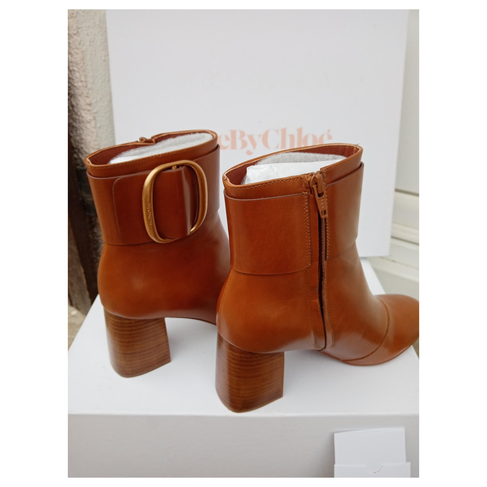 bottines marron clair femme
