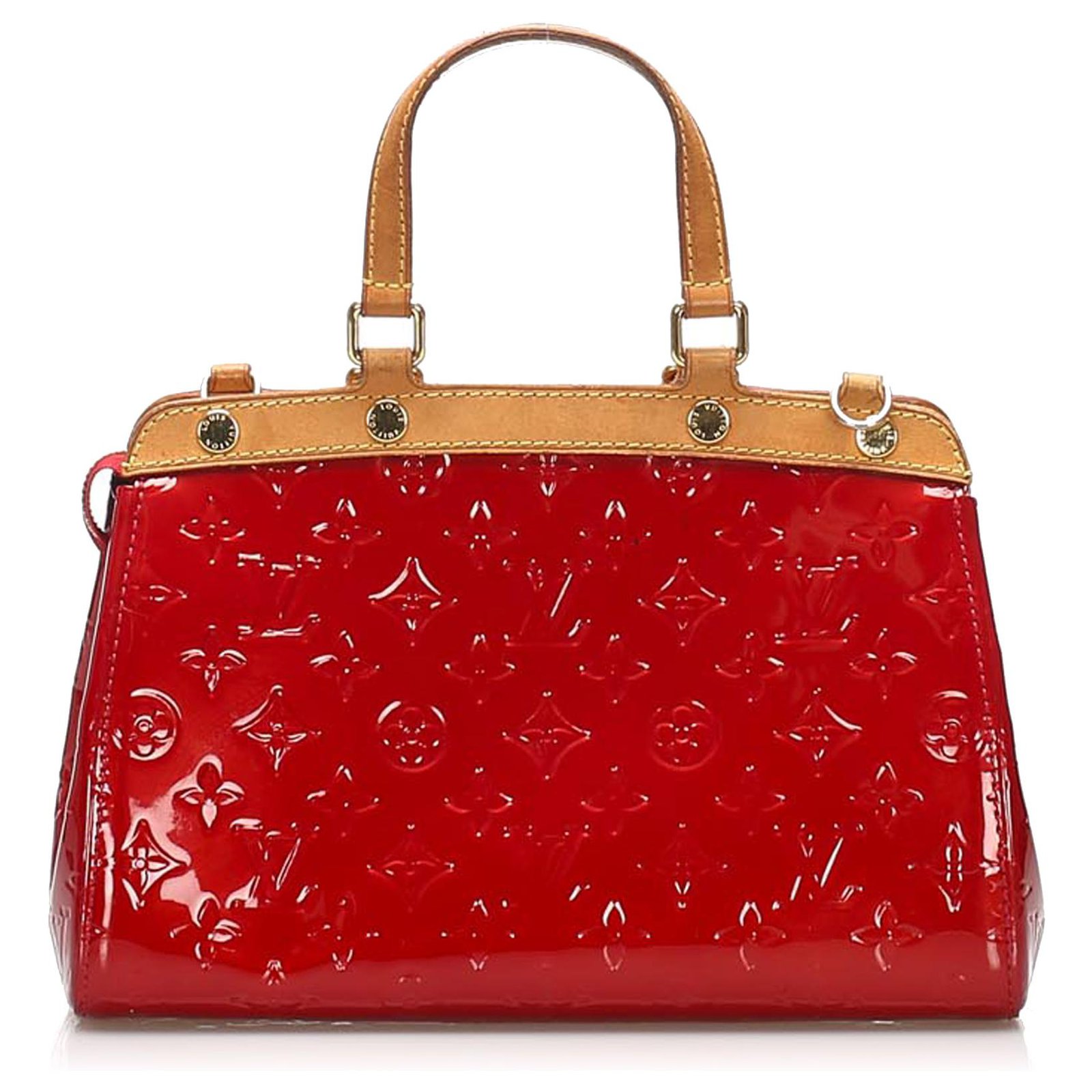 LOUIS VUITTON RED PATENT MONOGRAM VERNIS BREA MM